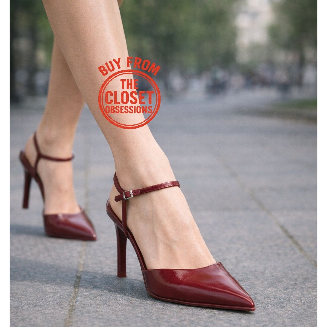 Zara ZARA Cherry Red Slingback Heels Pointed Toe Pumps NWT Size US 10 / IT 40 - 6 Thumbnail