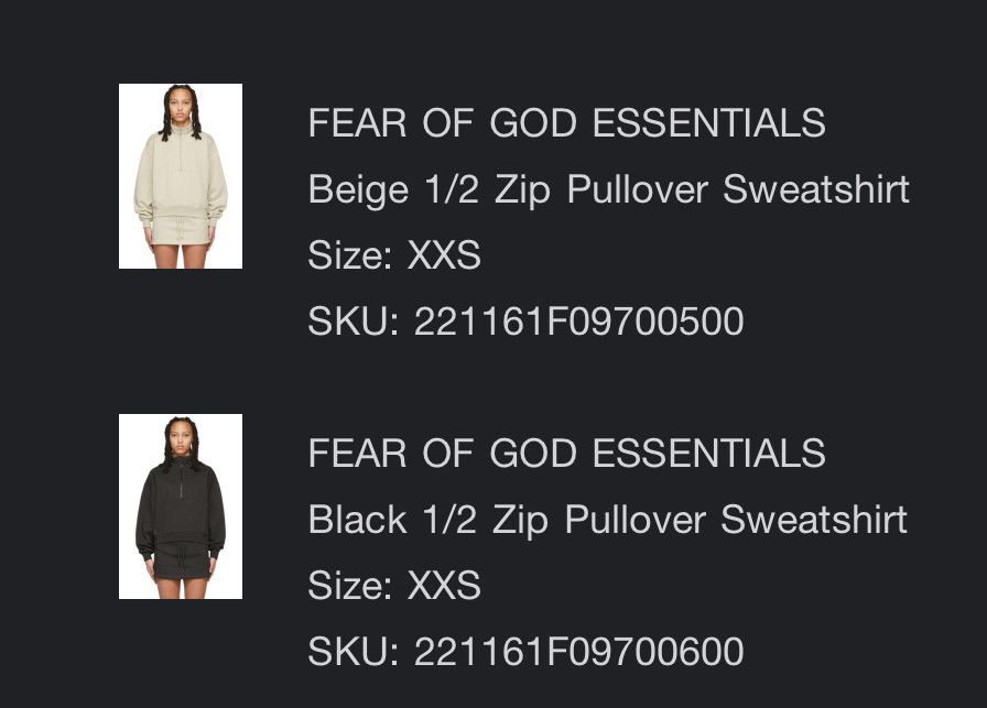 Essentials × Fear of God Fear of God Essentials Black Half Zip Sweatshirt Size US XXS / EU 40 - 3 Thumbnail