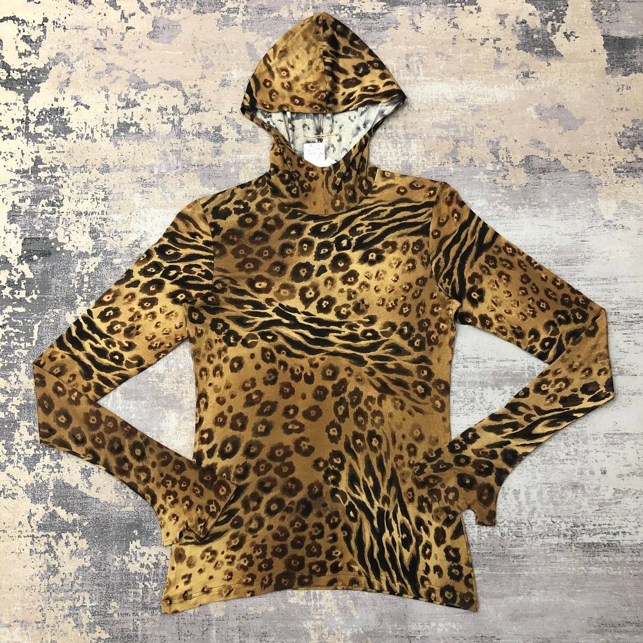 agnes b. T237 AGNES B MADE IN FRANCE LEOPARD HOODIES Size S / US 4 / IT 40 - 1 Thumbnail