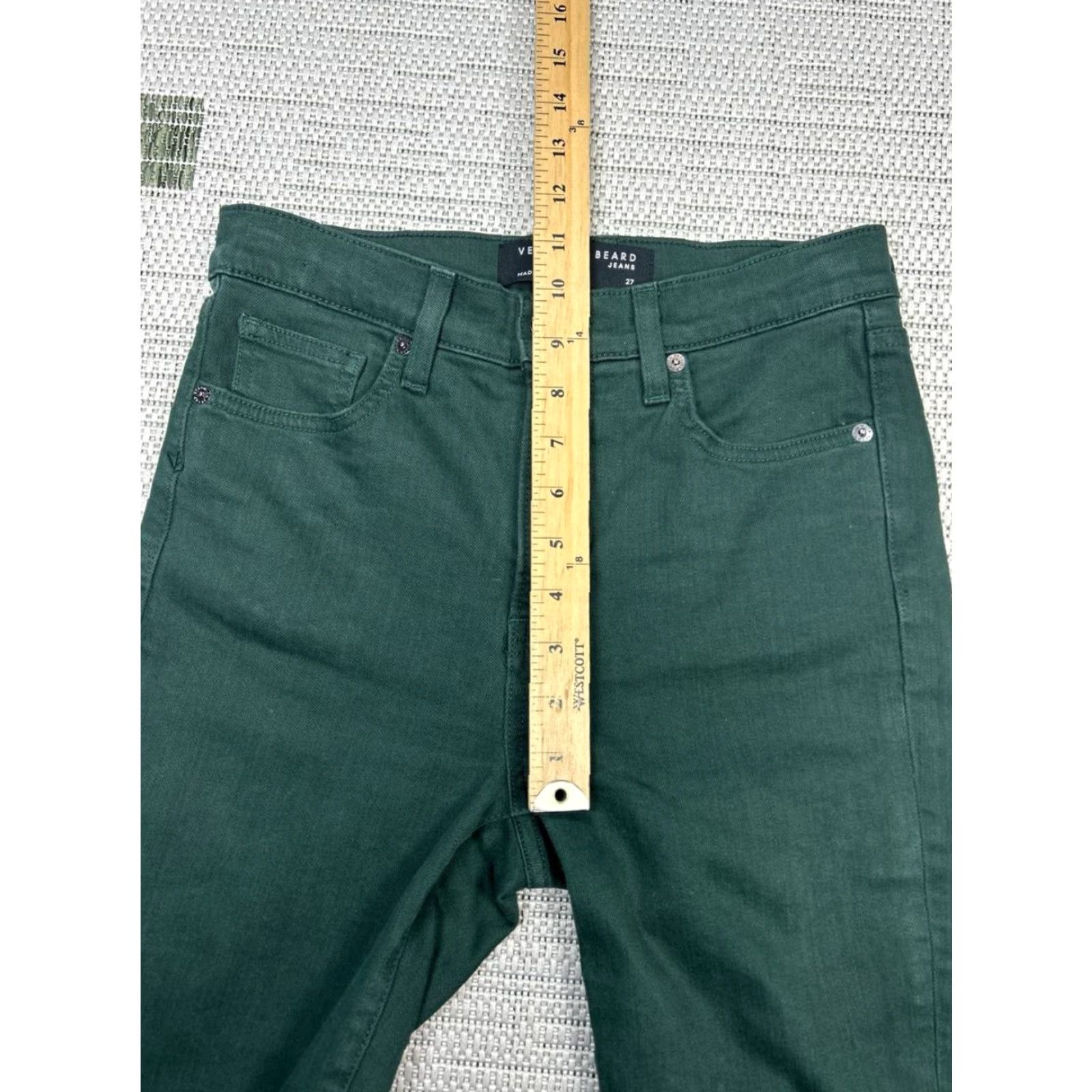 Veronica Beard Veronica Beard Jeans Womens 27 Debbie Skinny Green Denim Size 27" / US 4 / IT 40 - 5 Thumbnail