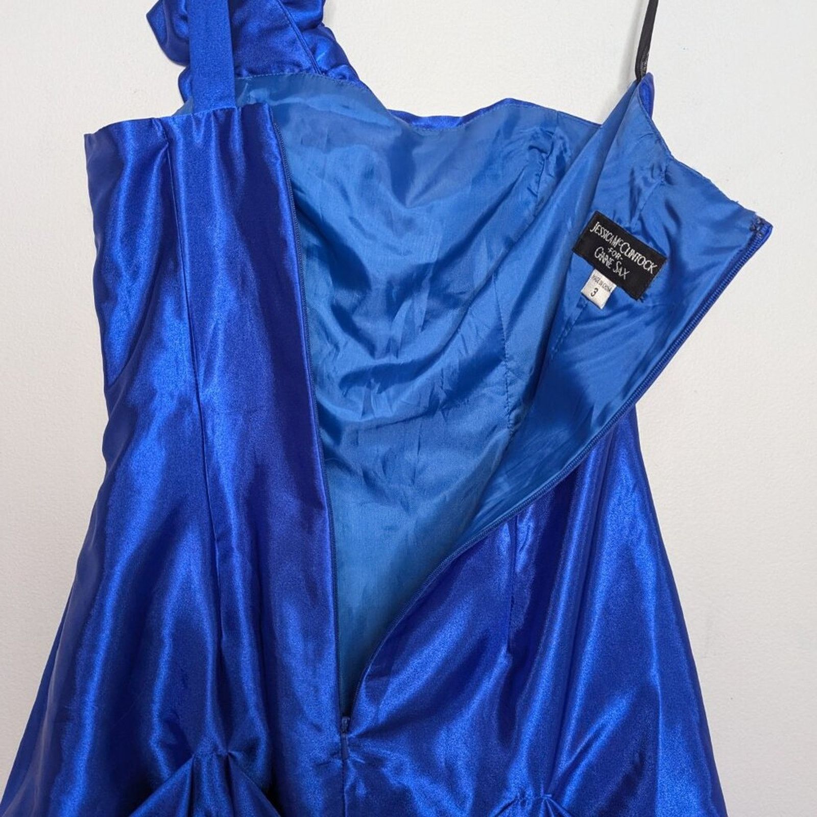 Jessica McClintock Vintage Jessica McClintock Gunne Sax Y2K Blue Mini Dress Size XS / US 0-2 / IT 36-38 - 6 Thumbnail