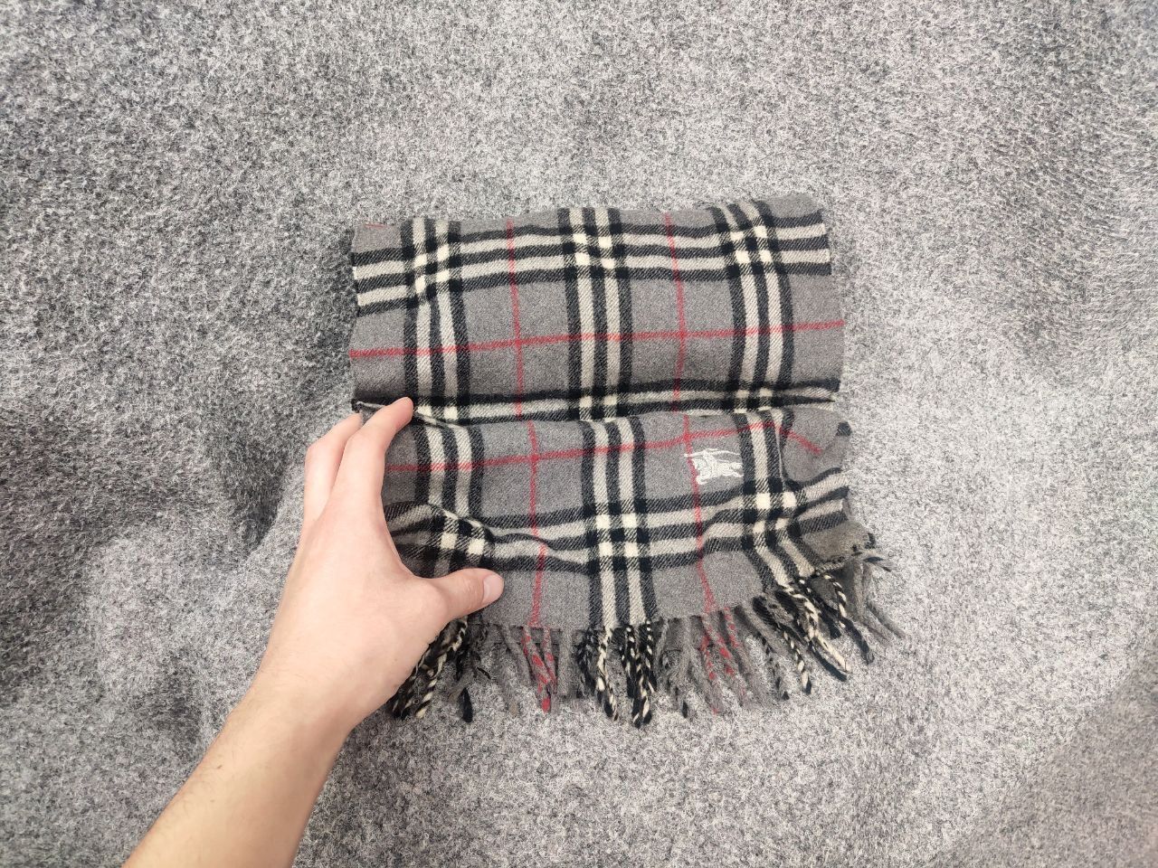 Burberry Vintage Burberry 's Classic Check Lana wool Unisex Scarf Size ONE SIZE - 5 Thumbnail