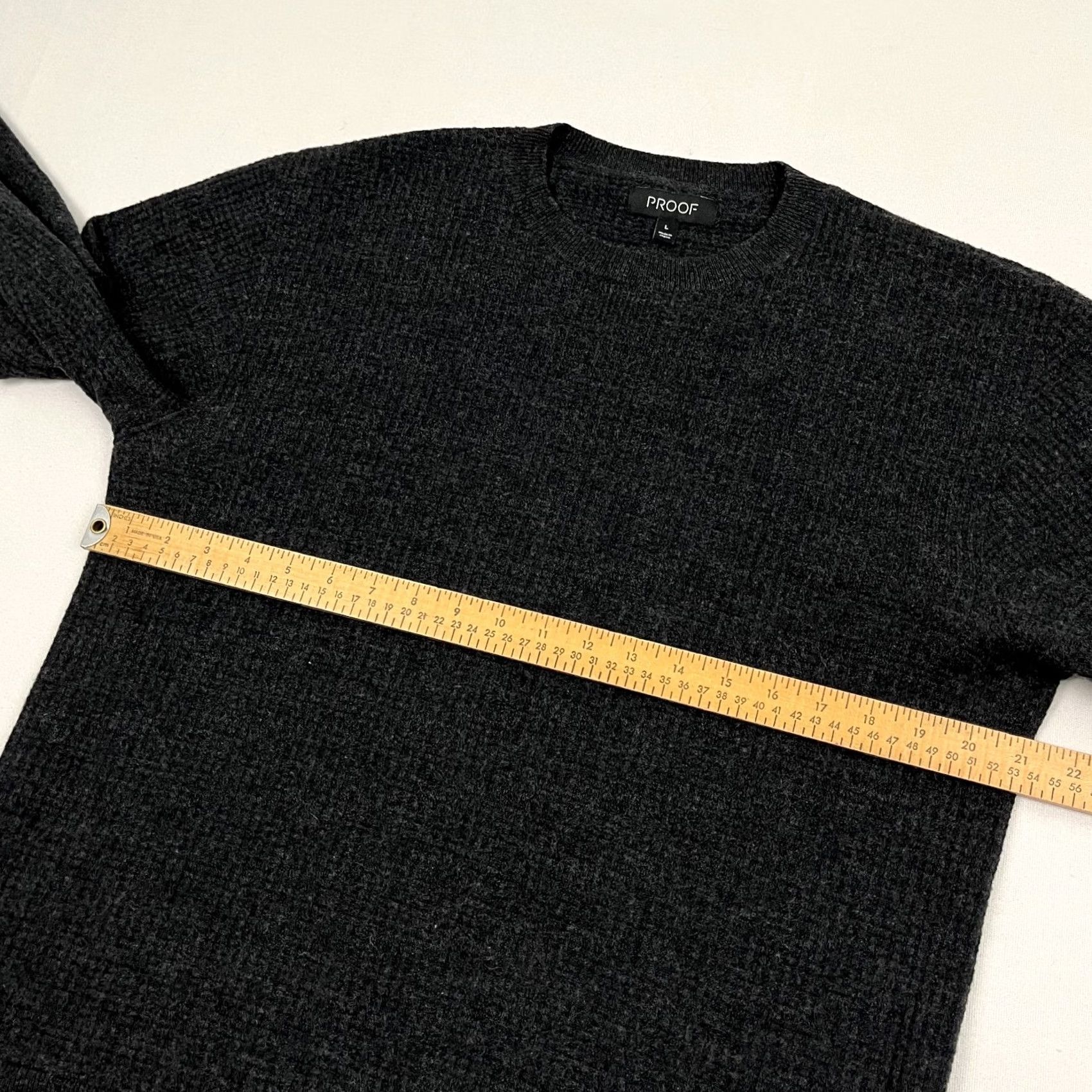 Vintage Huckberry Proof Sweater Mens L Charcoal Gray Merino Wool Crewneck Made in Japan Size US L / EU 52-54 / 3 - 5 Thumbnail