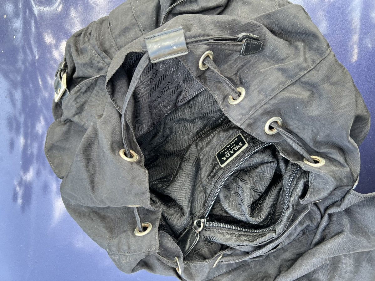 Prada × Vintage Vintage Prada Black Backpack Size ONE SIZE - 12 Thumbnail