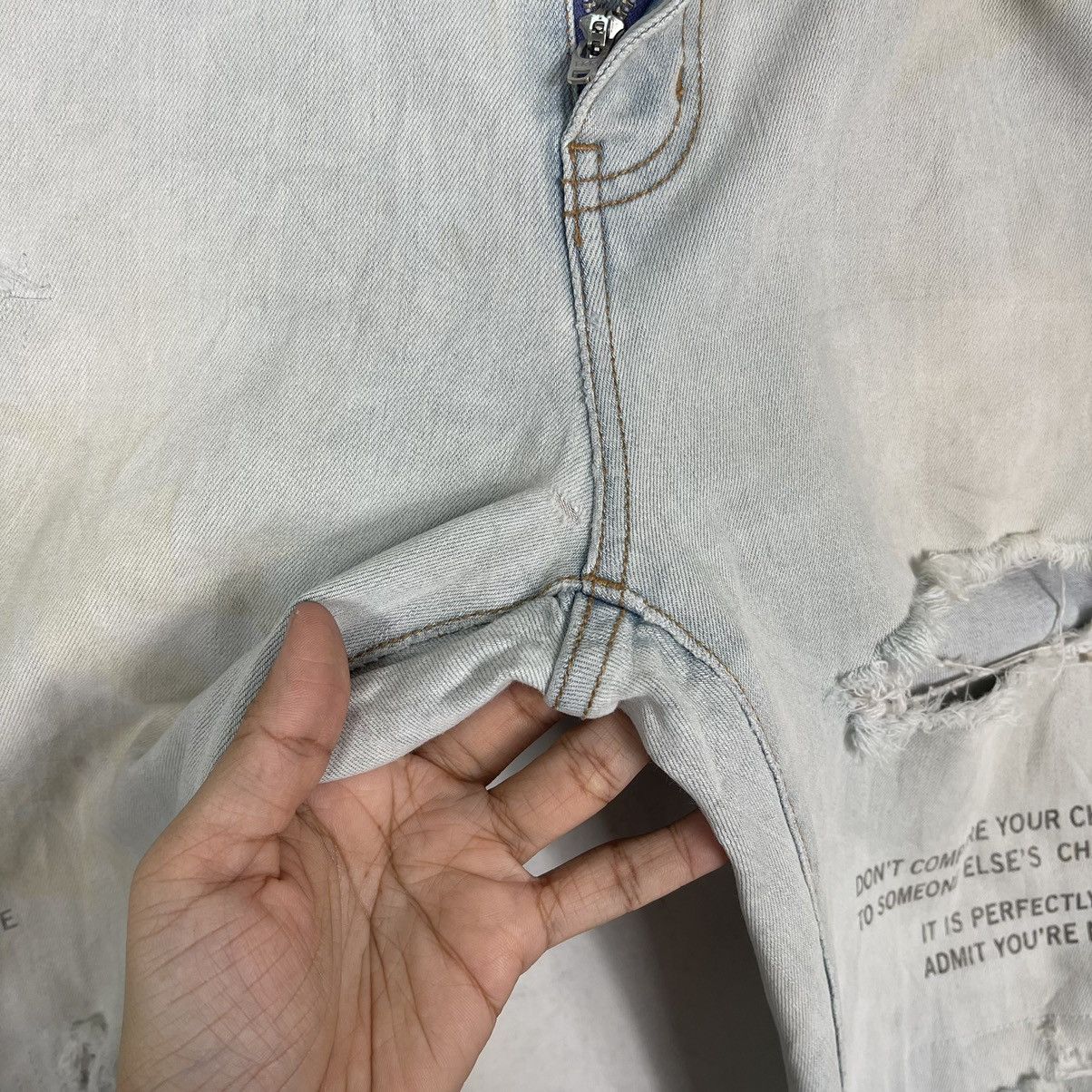 Japanese Brand Azul By Moussy Inspired Hysteric Glamour Skinny Jeans Size US 32 / EU 48 - 15 Thumbnail