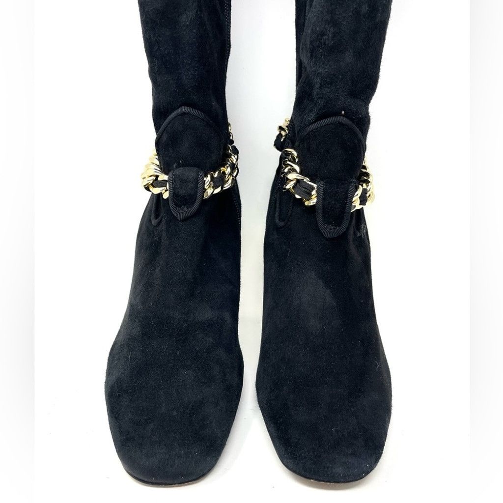 Karl Lagerfeld Karl Lagerfeld Maryam Black Suede Heeled Boots Size 7/ 37.5 Size US 7 / IT 37 - 3 Thumbnail
