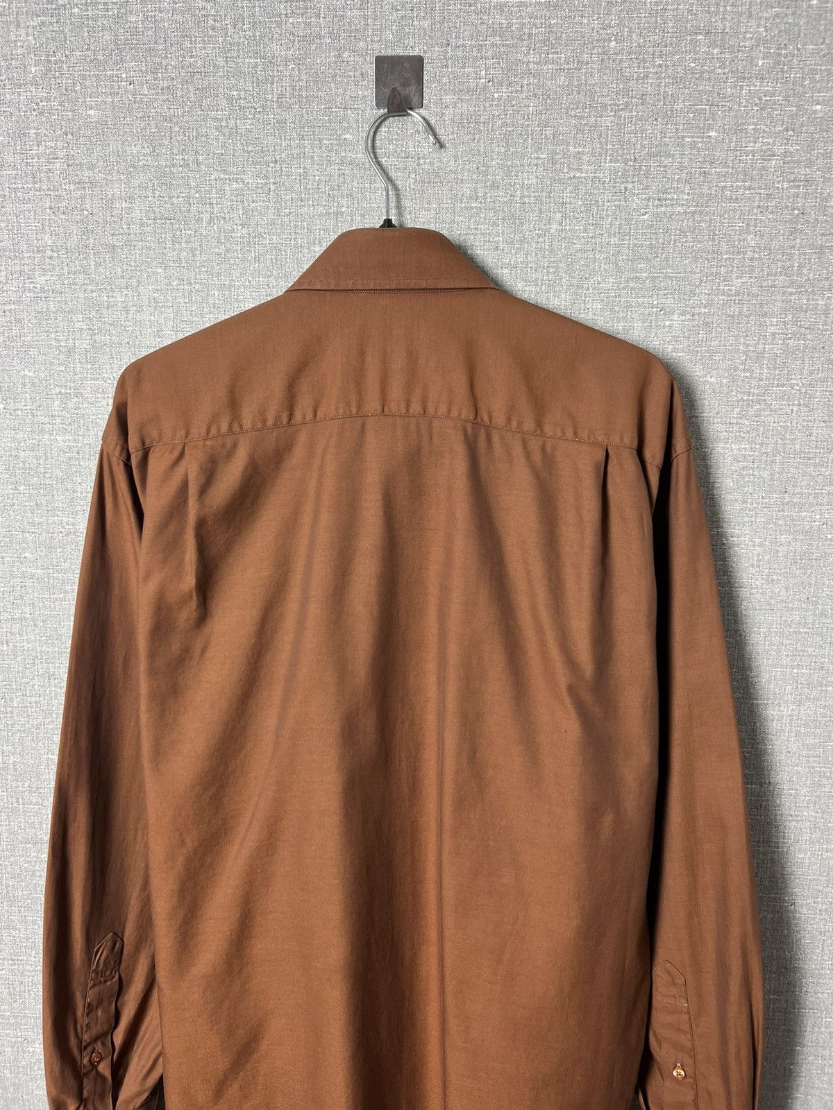 Dolce & Gabbana Dolce & Gabbana Button Up Long Sleeve Shirt Brown Size M Size US M / EU 48-50 / 2 - 11 Thumbnail