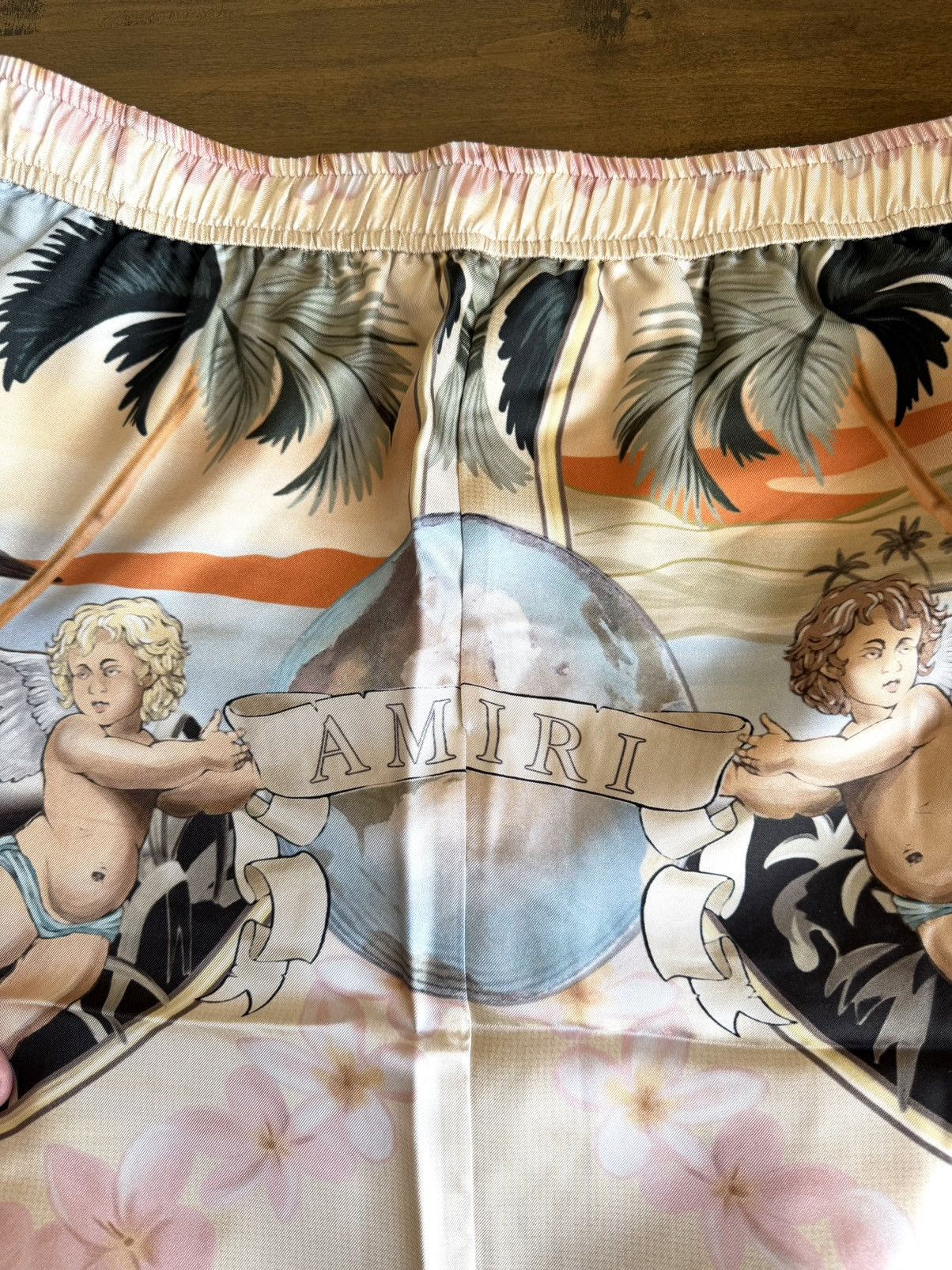 Amiri AMIRI 100% Silk Cherub Shorts Size US 34 / EU 50 - 14 Thumbnail
