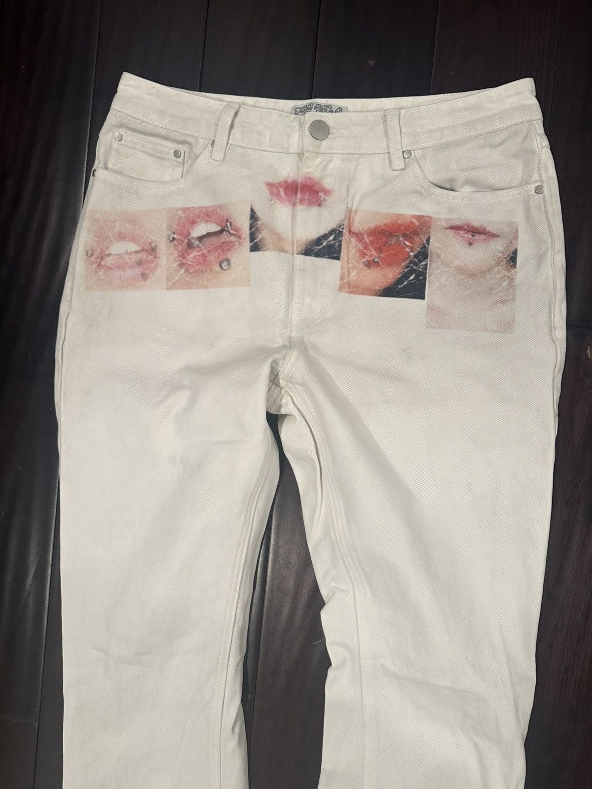 Other White flared pierced denim Size US 32 / EU 48 - 3 Thumbnail