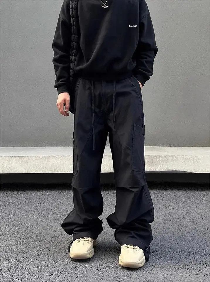 Japanese Brand × Vintage Straight tube loose wide leg casual pants Size US 32 / EU 48 - 4 Thumbnail