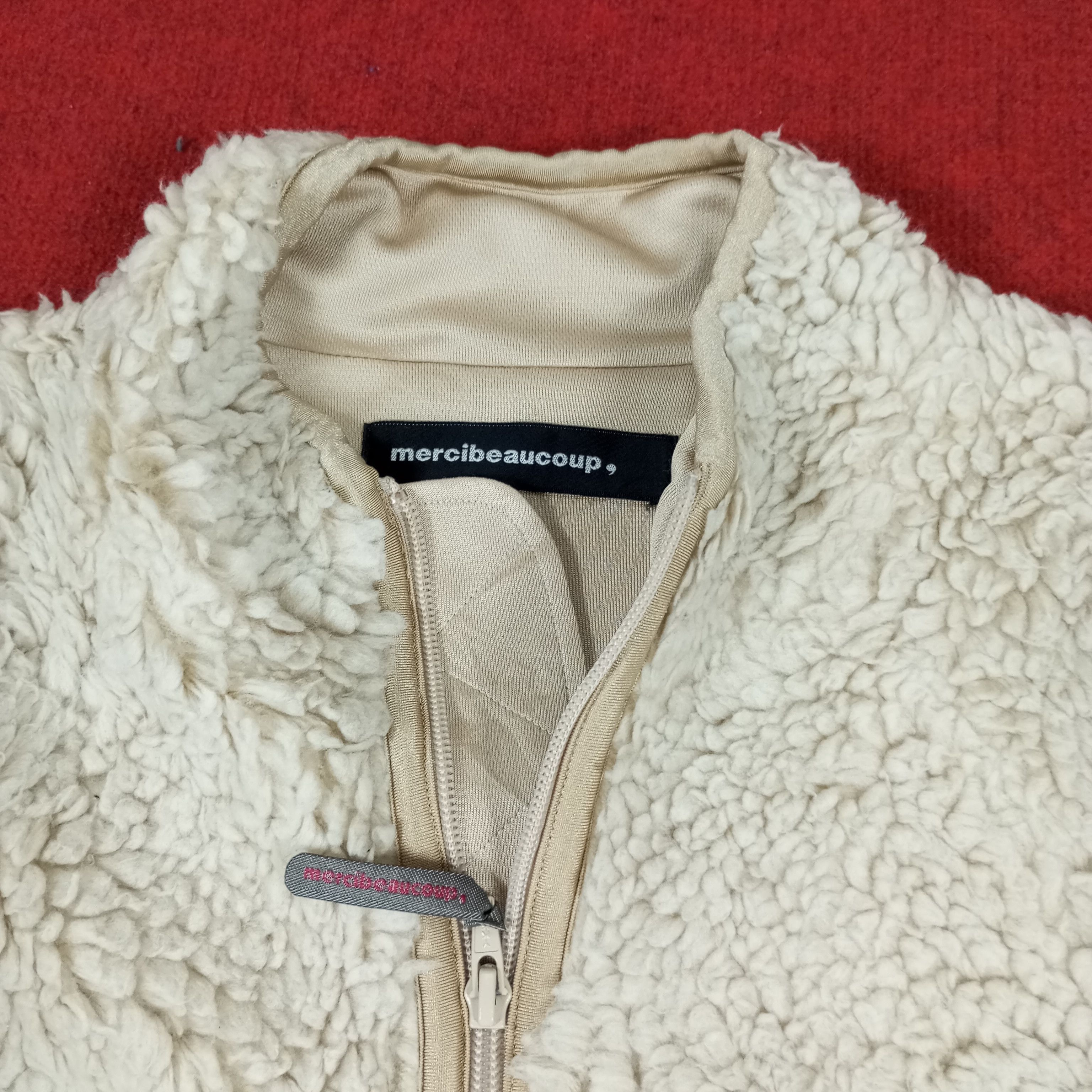 Designer Mercibeaucoup by Issey Miyake Japanese Brand Sherpa Jacket Size XS / US 0-2 / IT 36-38 - 4 Thumbnail