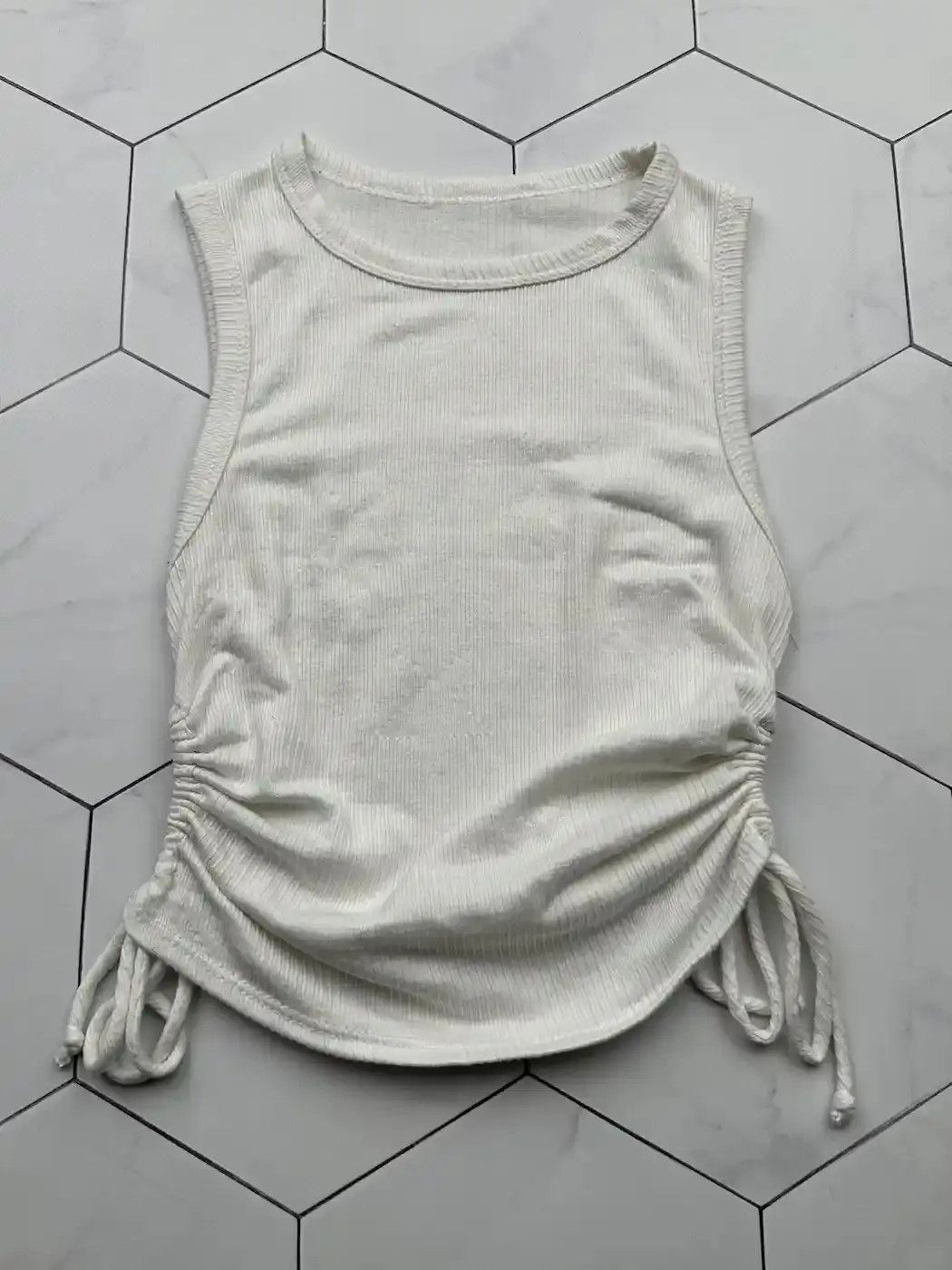 image of Avant Garde Vintage Bondage Tank Top in White, Women's (Size XS)