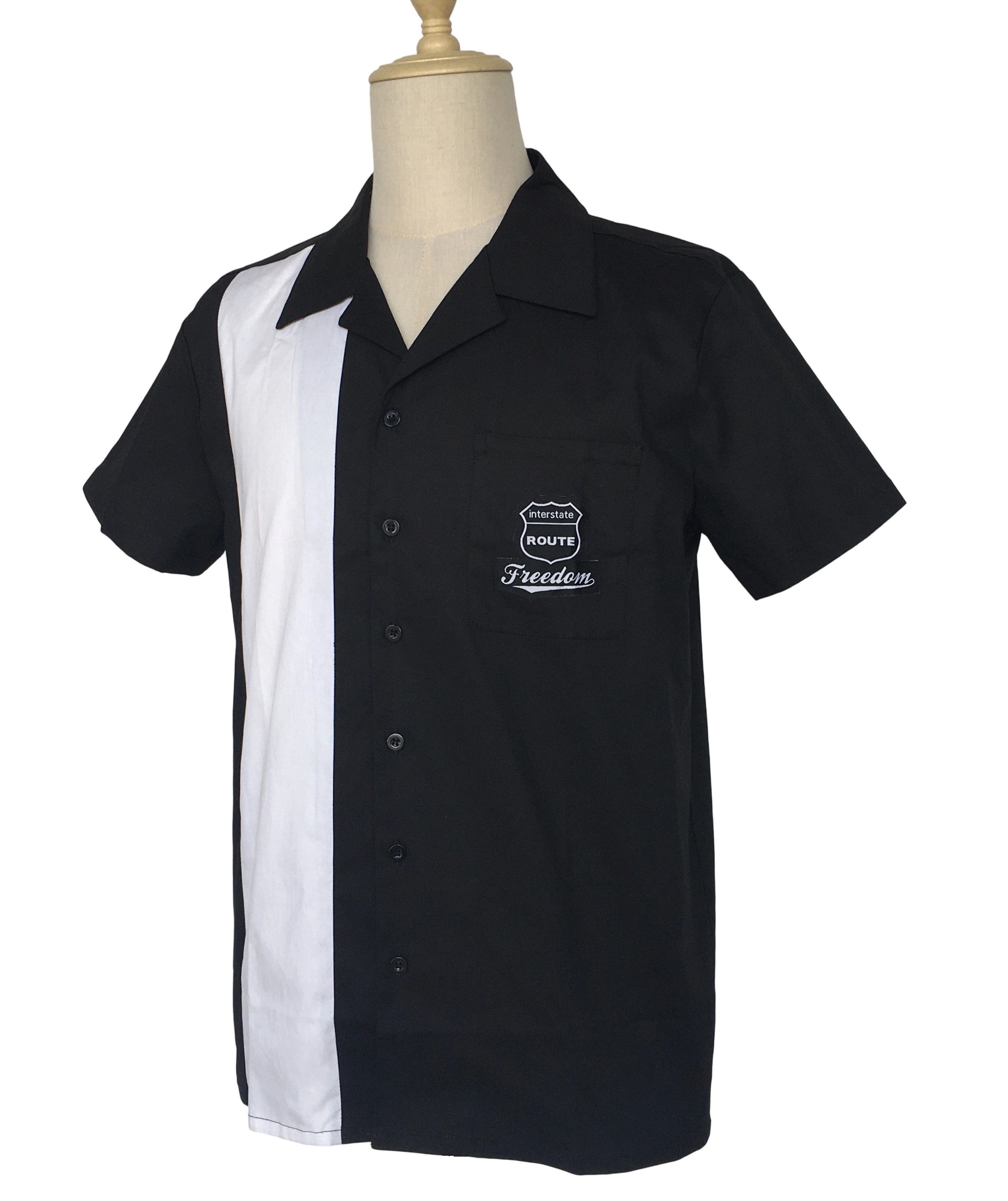 Other Black Men Shirts Patch Pocket White Panel Vintage Style Size US XXL / EU 58 / 5 - 2 Thumbnail