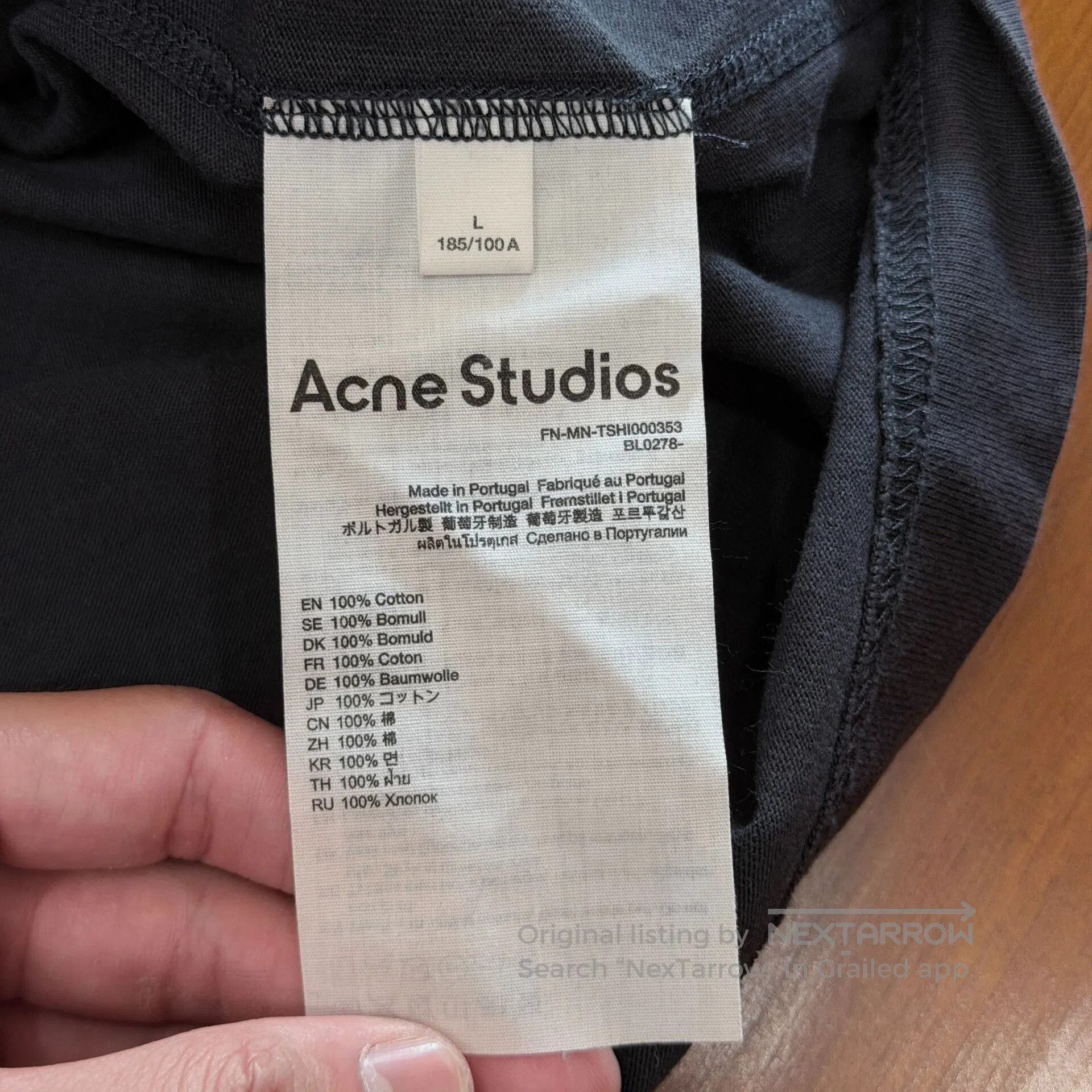 Acne Studios Acne Studios Small Slogan T. Size US L / EU 52-54 / 3 - 5 Thumbnail