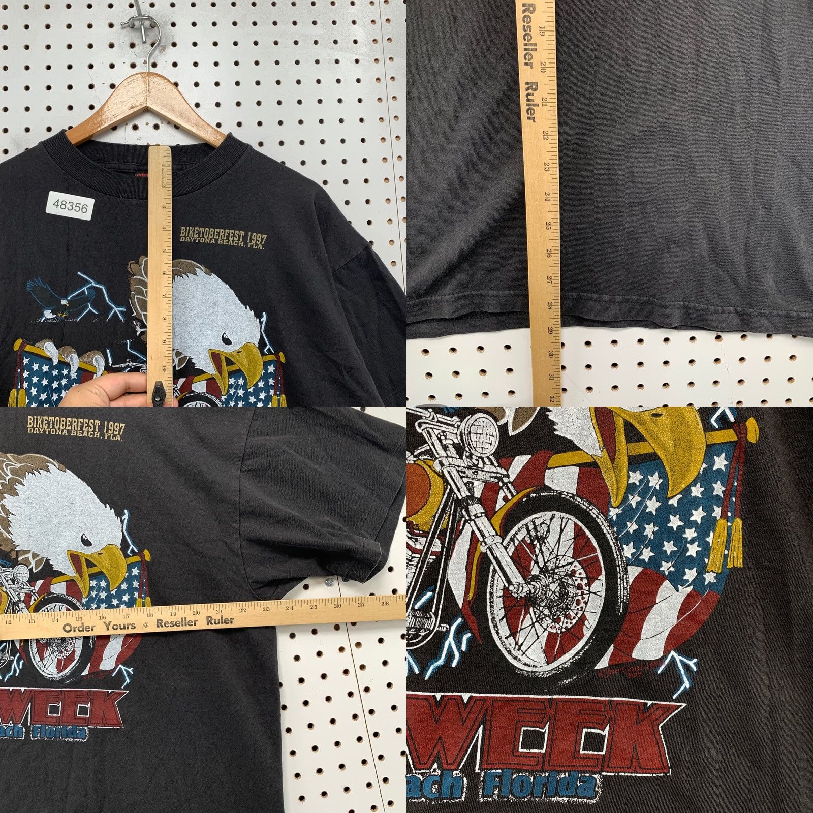 Vintage VINTAGE Fashion Victim Shirt Mens XL Black 1997 Biketoberfest Daytona Bike Week Grunge Graphic Tee 90s USA Size US XL / EU 56 / 4 - 8 Thumbnail