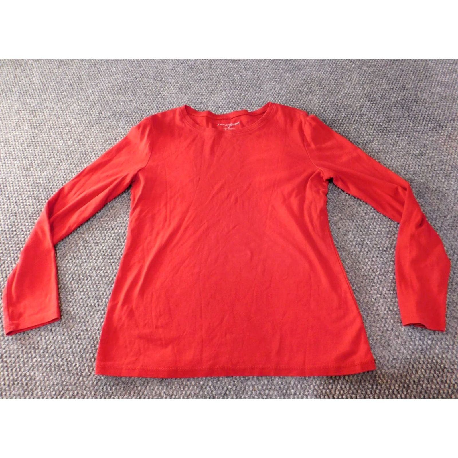 Ann Taylor Ann Taylor Loft Blouse Regular Womens XL Red Floral Round Neck Short Sleeve Pullover Casual Cotton Down Ruffle Size XL / US 12-14 / IT 48-50 - 2 Thumbnail