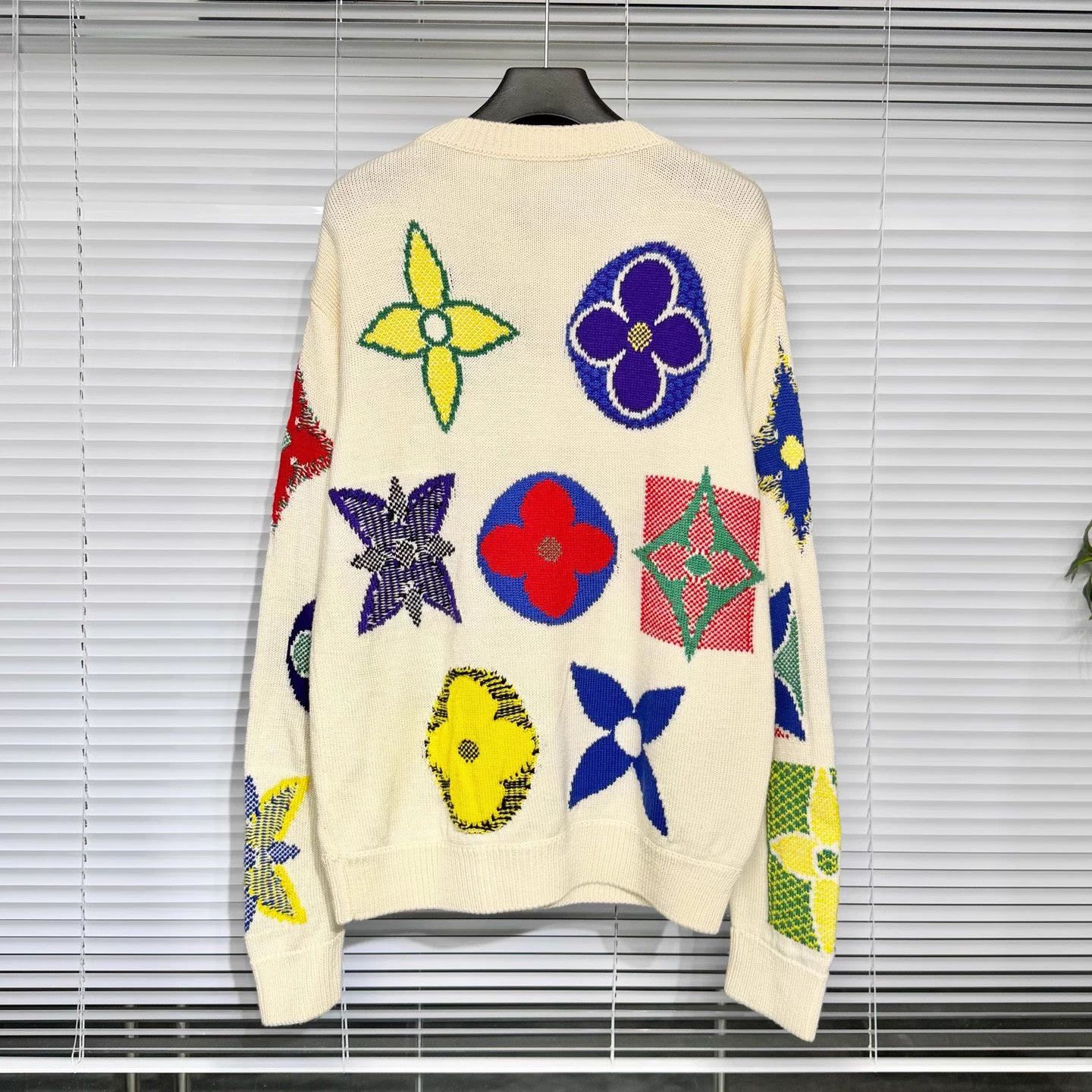 Louis Vuitton LV Knit Sweater Colorful Monogram Ivory XL Size US XL / EU 56 / 4 - 2 Thumbnail
