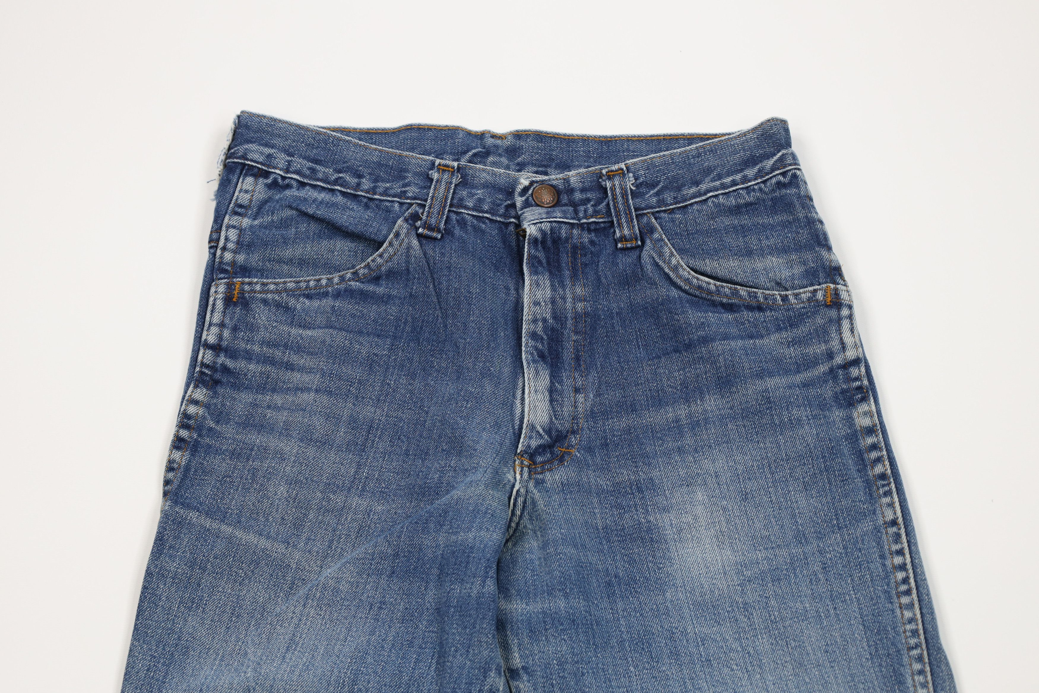 Vintage Vintage 70s Streetwear Straight Leg Denim Jeans Blue Cotton Size 27" / US 4 / IT 40 - 2 Thumbnail