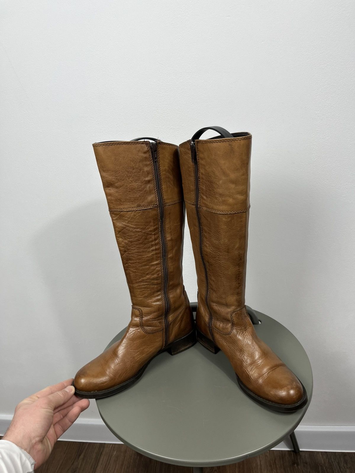Other Western Leather Knee High Boots Brown EU 37 Size US 6 / IT 36 - 10 Thumbnail