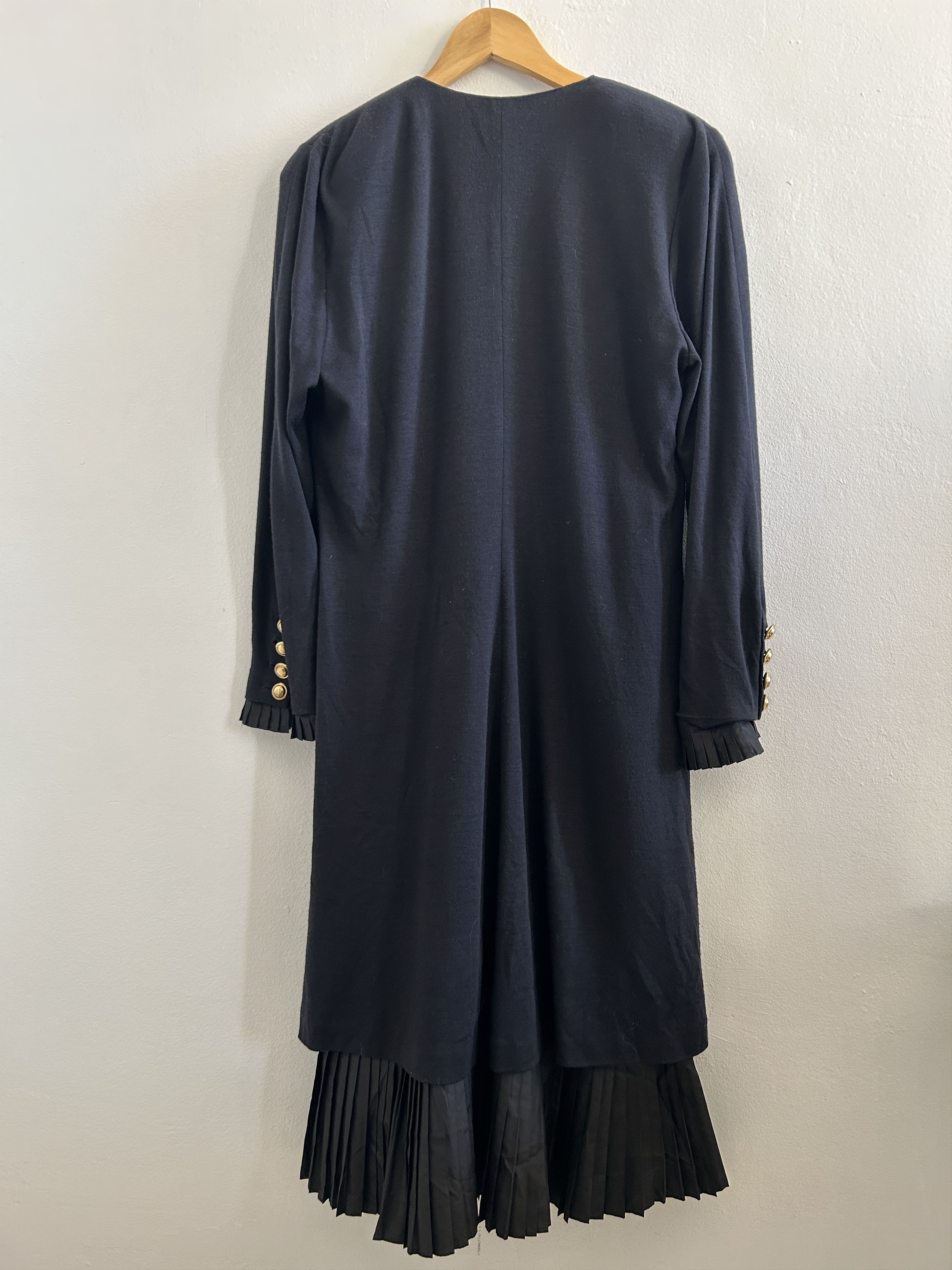 Vintage Vintage 80s Wool Silk Midi Dress Size M / US 6-8 / IT 42-44 - 10 Thumbnail