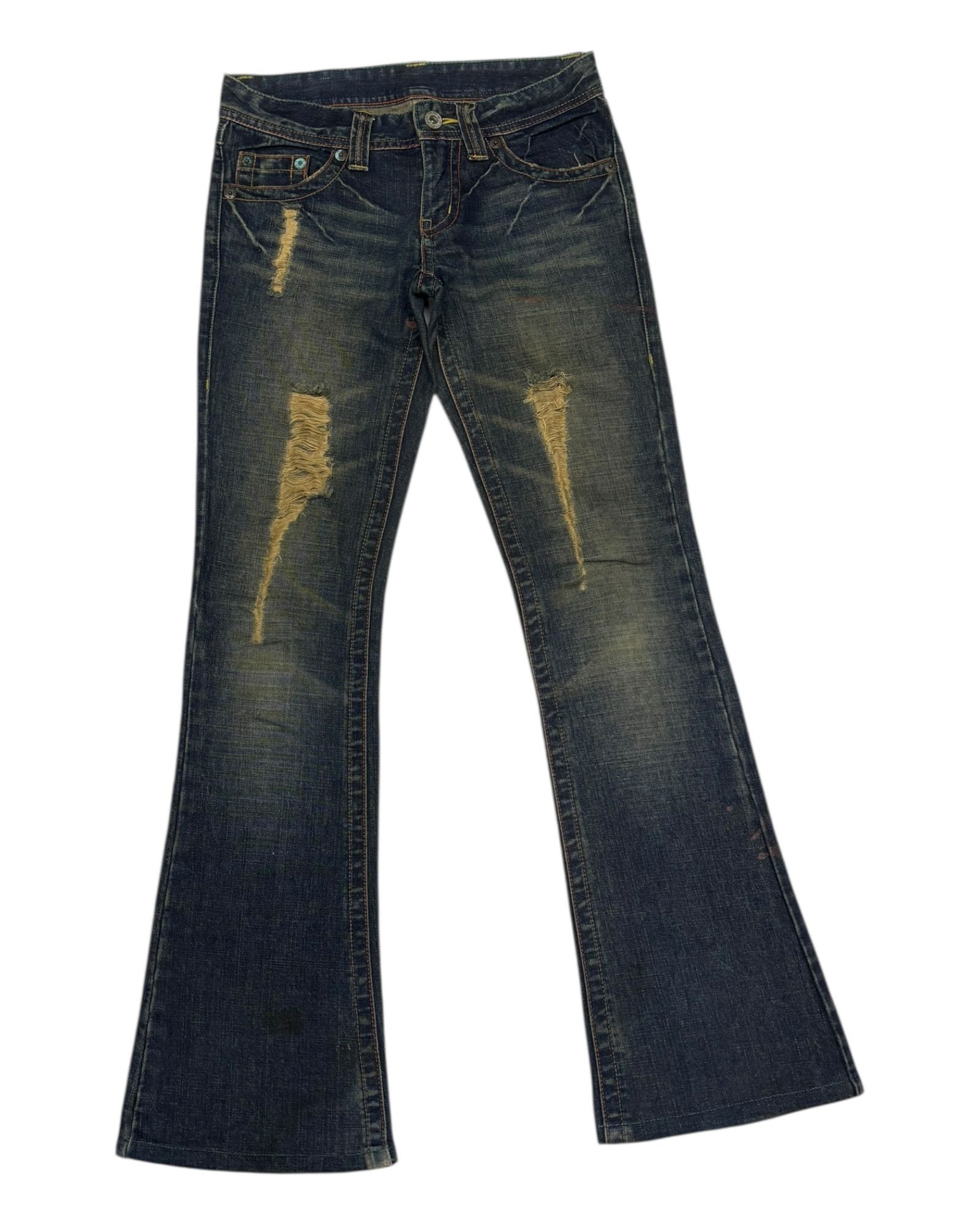 Hysteric Glamour Vintage Material Girl MTRL Flared Bootcut Denim Jeans Size 28" / US 6 / IT 42 - 4 Thumbnail