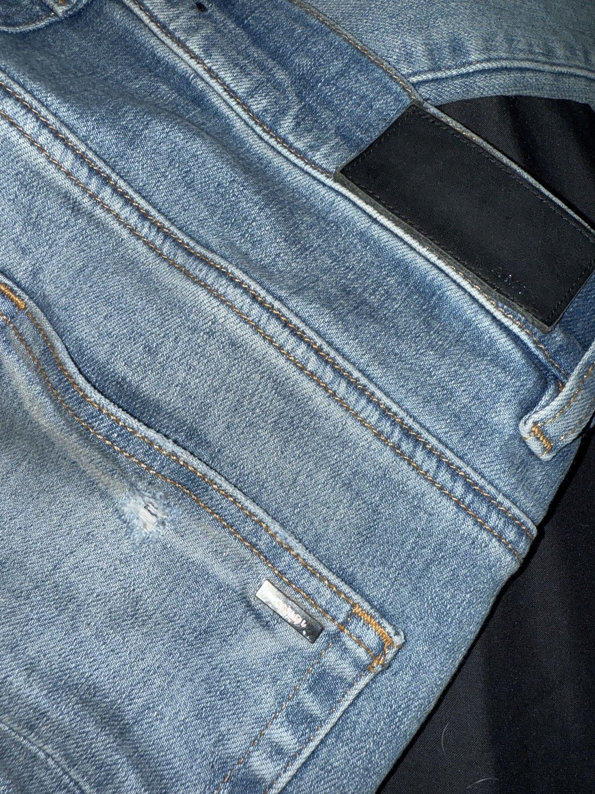 Amiri White patch amiri jeans Size US 32 / EU 48 - 5 Thumbnail