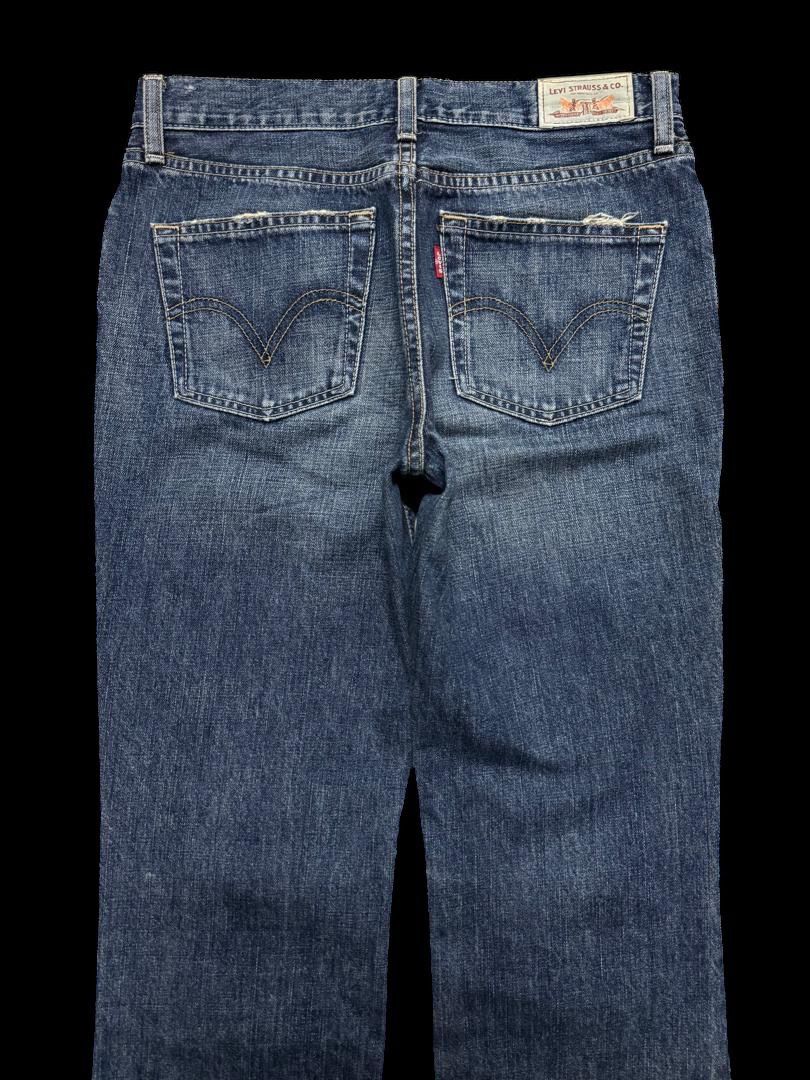 Levi's FLARED 90s Levi’s Bell Bottom Mudwash Distressed Denim Jean Size US 28 / EU 44 - 12 Thumbnail