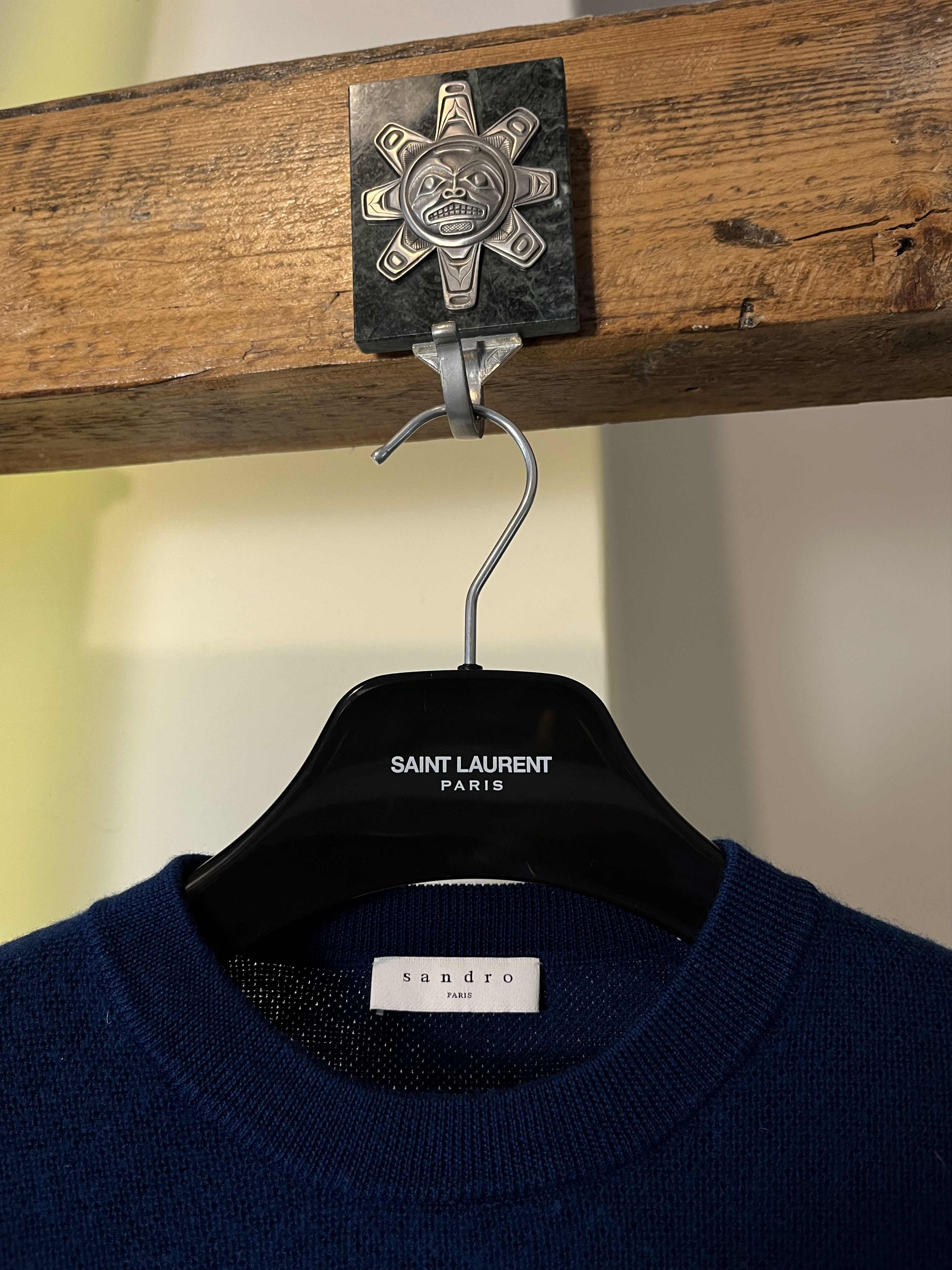 Designer × Sandro Sandro Wool Ocean Blue Knitwear Size XS / US 0-2 / IT 36-38 - 3 Thumbnail