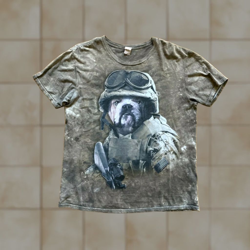 The Mountain The Mountain Soldier Short Sleeve Shirt Men’s L Brown Crew Neck 100% Cotton T-Shirt Animal Print Size US L / EU 52-54 / 3 - 1 Thumbnail