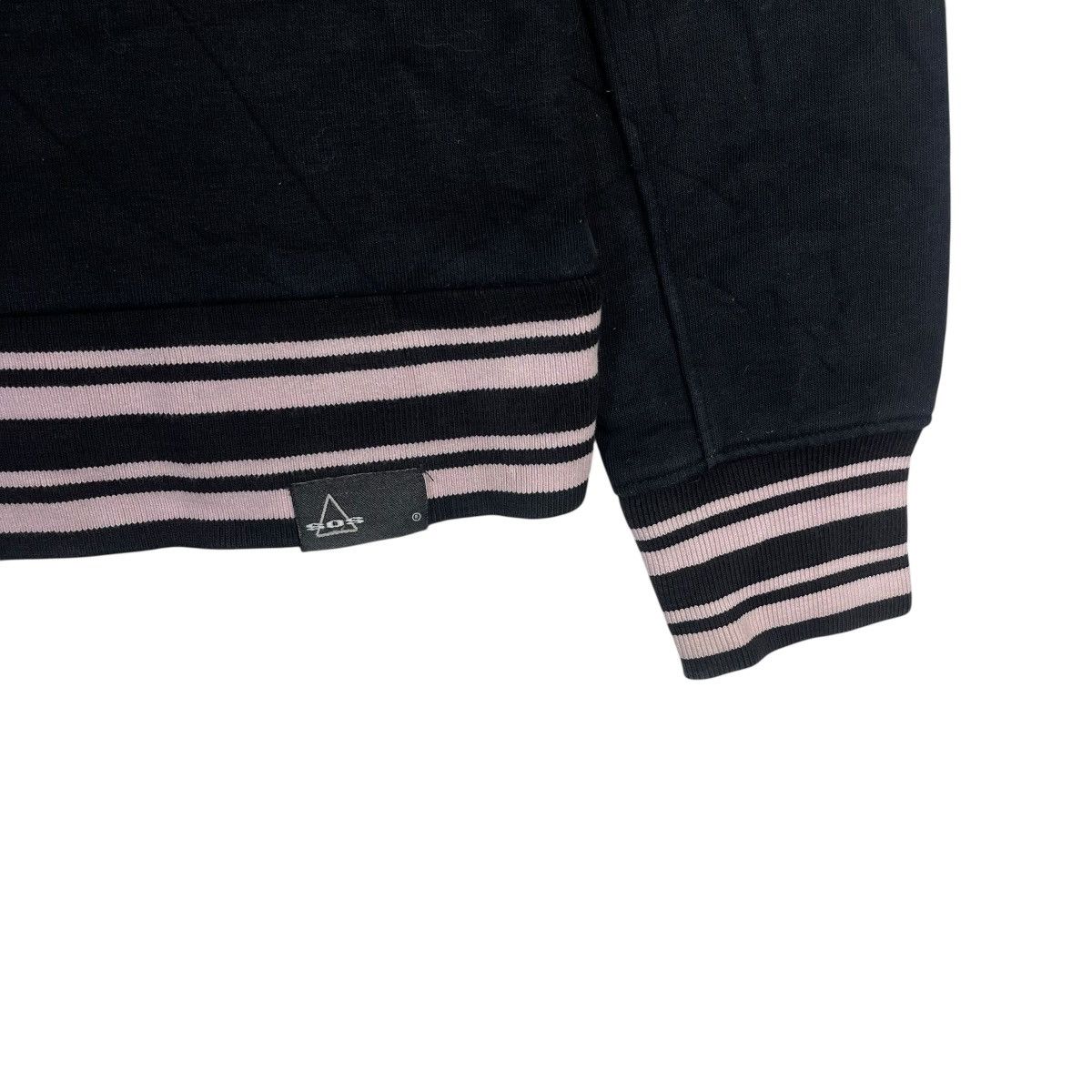 Vintage SOS Skiwear Full Zip Hoodie Jacket Black Pink Fleece Lined Size L / US 10 / IT 46 - 8 Thumbnail