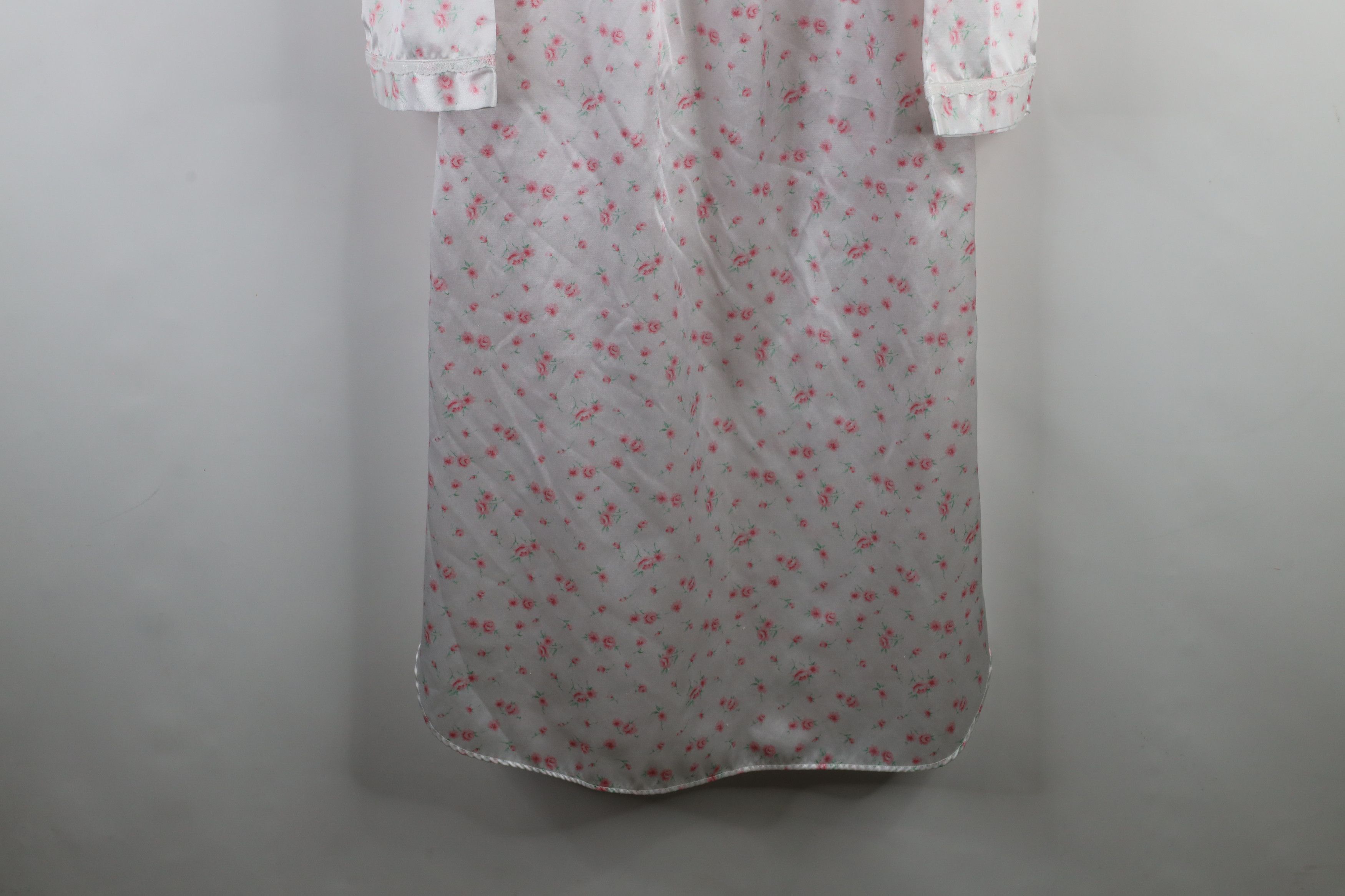 Vintage Vintage 90s Miss Elaine Lace Flower Night Gown Sleep Size M / US 6-8 / IT 42-44 - 4 Thumbnail