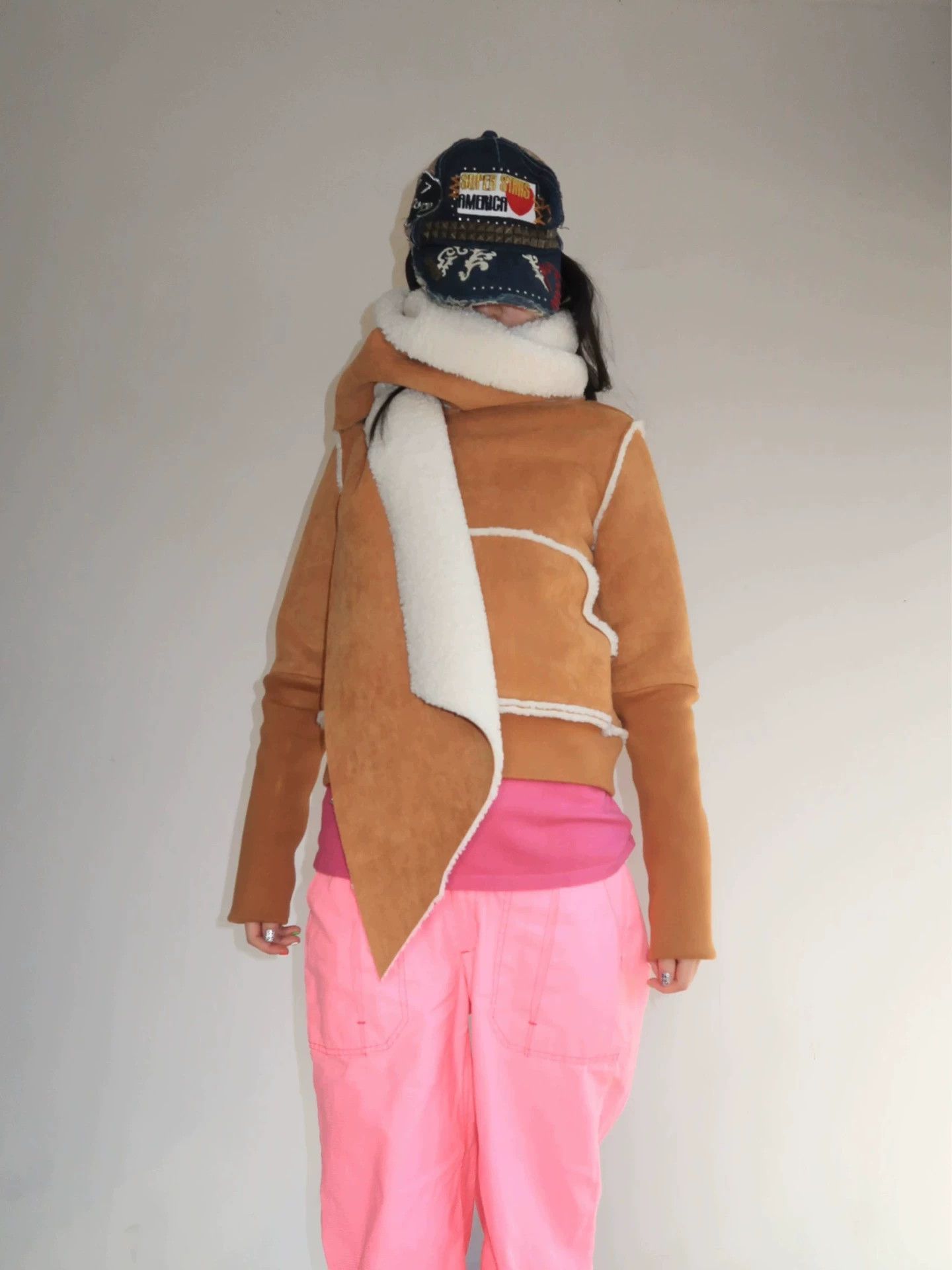Other Texevasion Asymmetric Scarf-Collar Knit-Fur Panelled Coat L Size L / US 10 / IT 46 - 4 Thumbnail