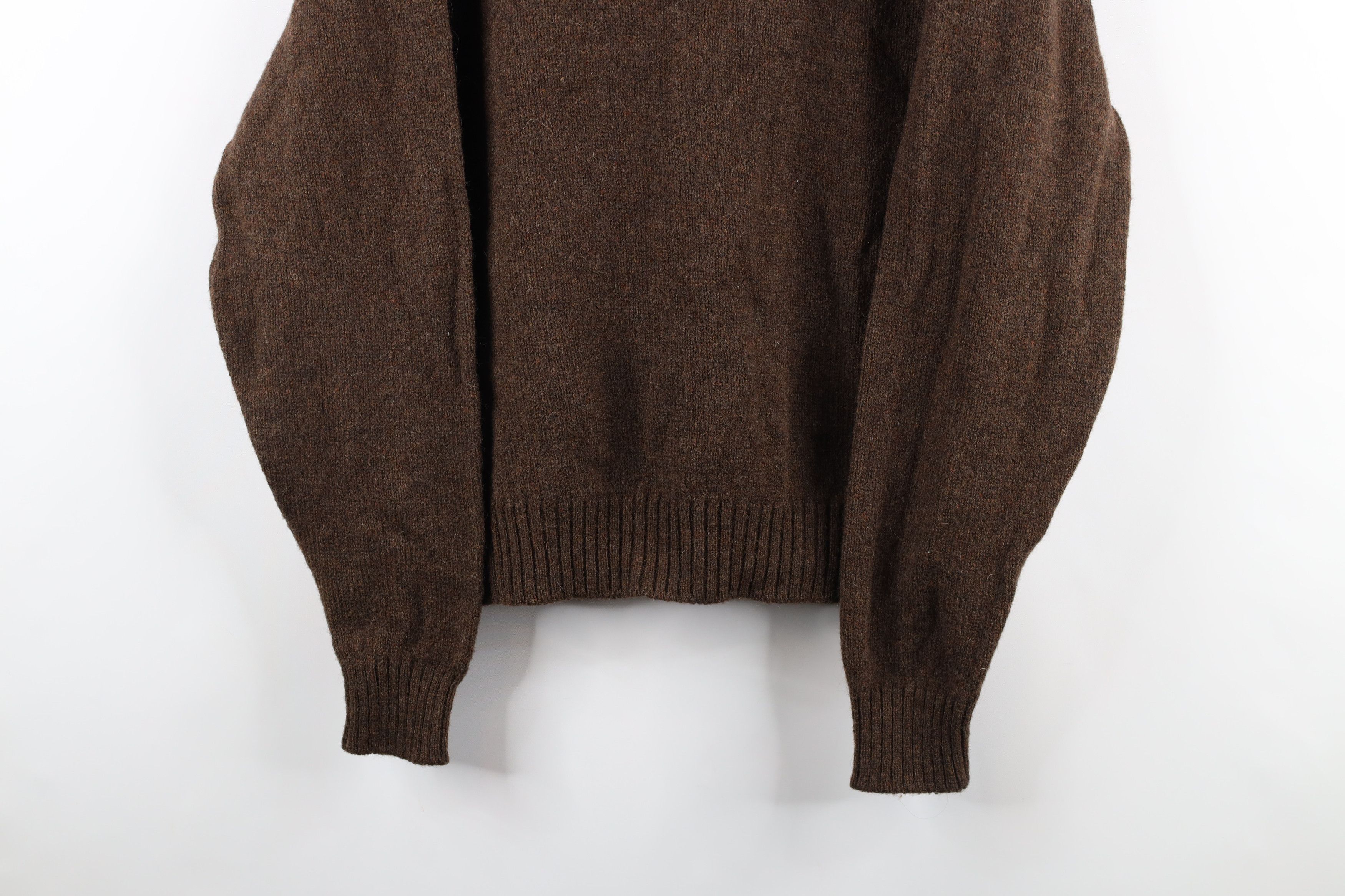 Vintage Vintage 70s Streetwear Wool Knit Crewneck Sweater Brown USA Size US L / EU 52-54 / 3 - 3 Thumbnail