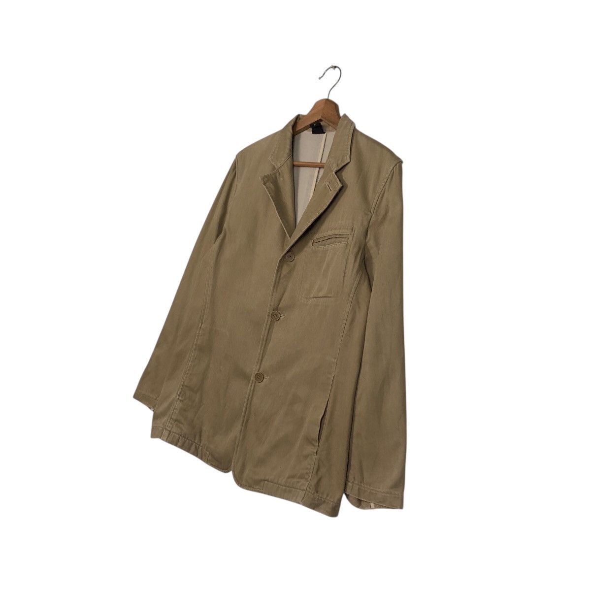 Japanese Brand SHIPS Japan Washed Cotton Work Blazer in Olive Issey Miyake Size US M / EU 48-50 / 2 - 3 Thumbnail