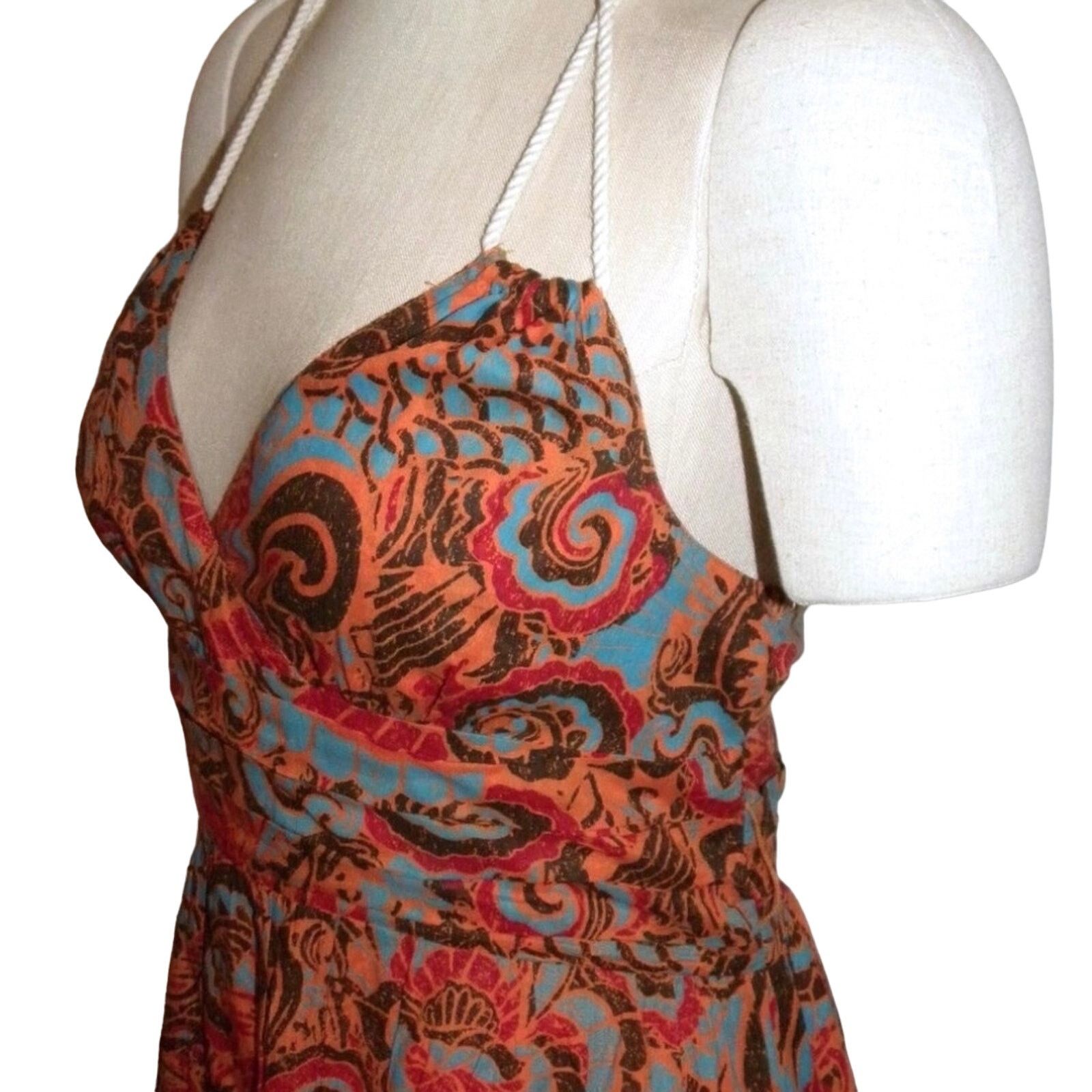Anthropologie Moulinette Souers Batik Halter Dress | ANTHROPOLOGIE | Sz 6 Size M / US 6-8 / IT 42-44 - 7 Thumbnail