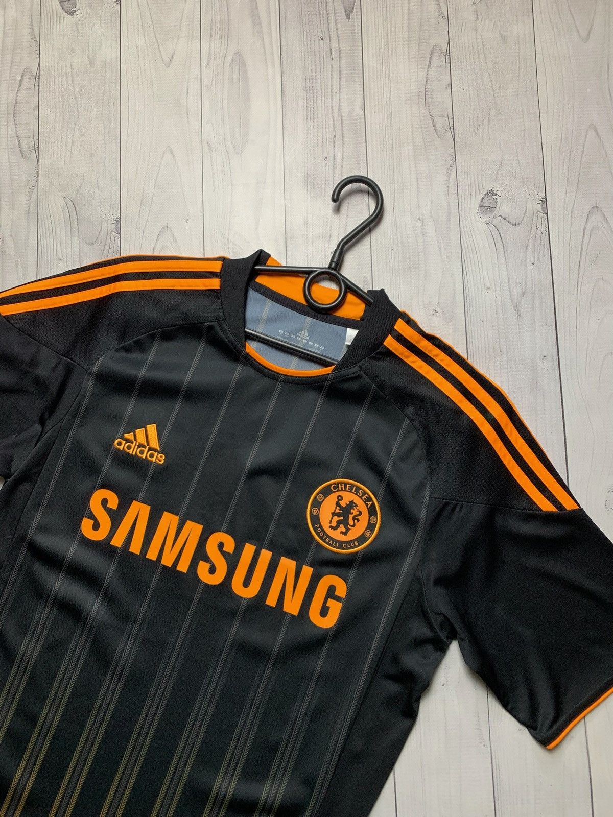 Adidas × Chelsea Soccer × Vintage Vintage adidas Chelsea soccer jersey black rare orange line Size US S / EU 44-46 / 1 - 2 Thumbnail