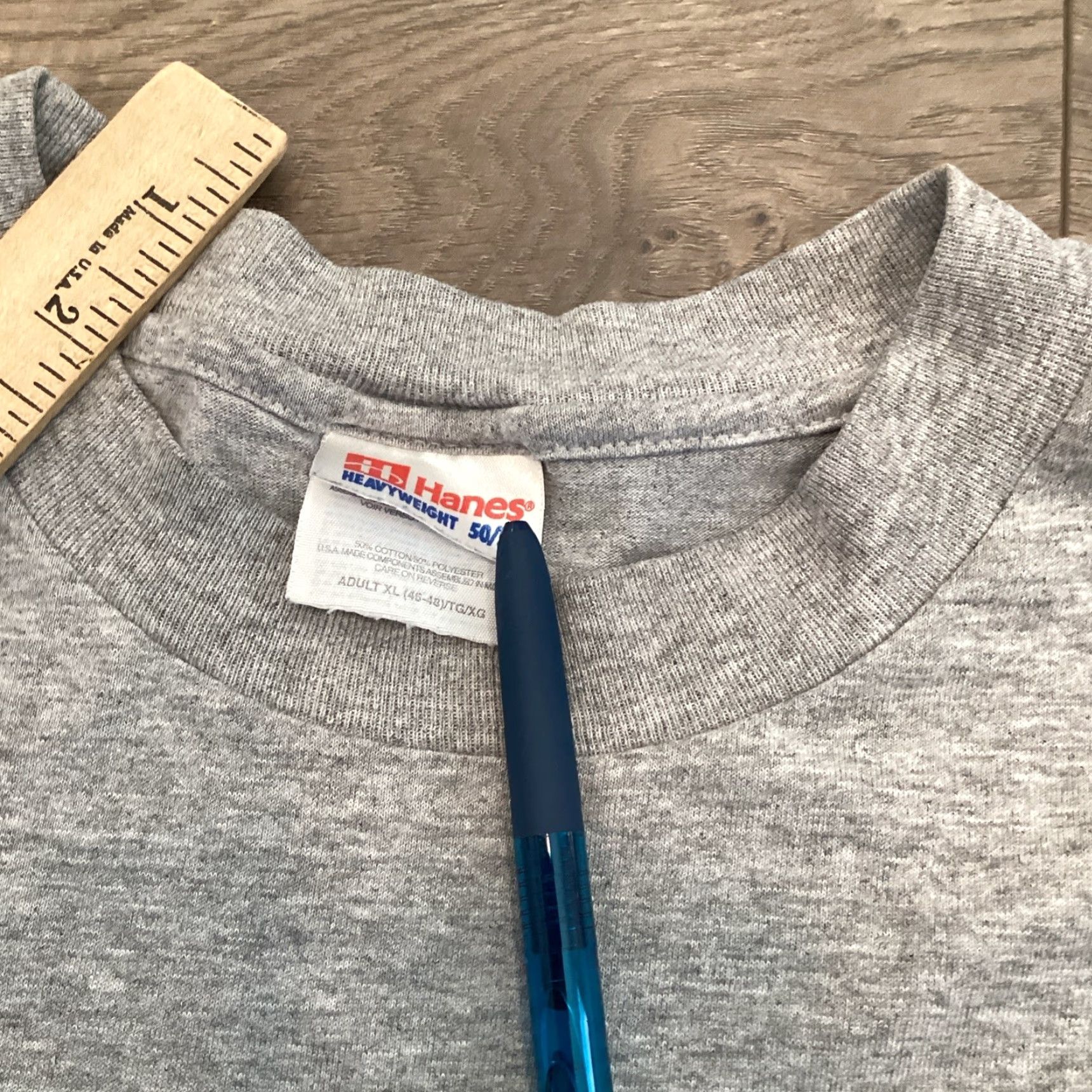 Hanes VINTAGE Hanes T-Shirt Shirt Unisex Adults XL Gray 1990s Jesus Religious Graphic Print 90s Christian Casual Military Gym Style Size US XL / EU 56 / 4 - 3 Thumbnail
