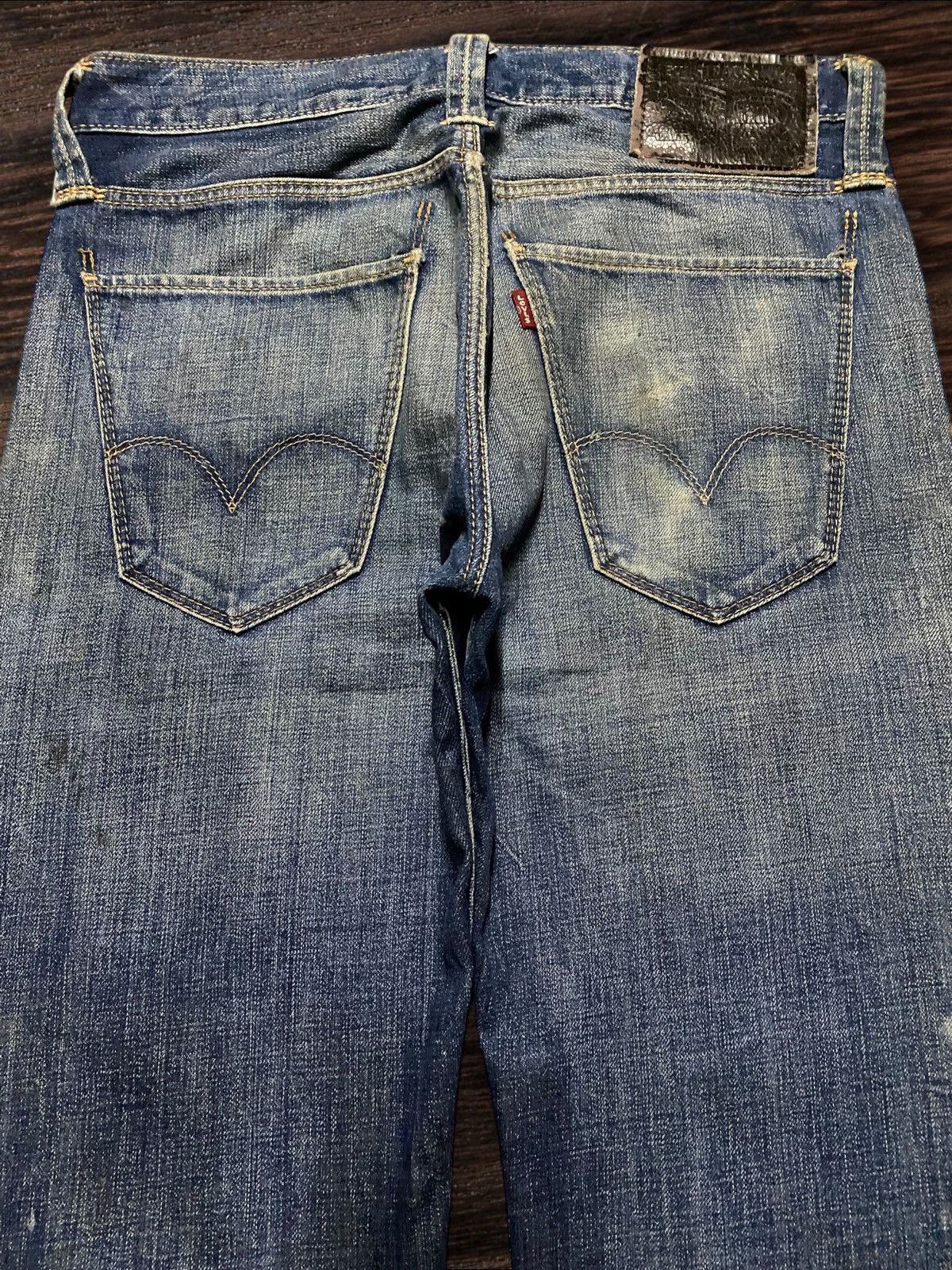 Levi's Vintage Levis Y2K Blue Wash Patches Distressed Loose Jeans Size US 32 / EU 48 - 4 Thumbnail