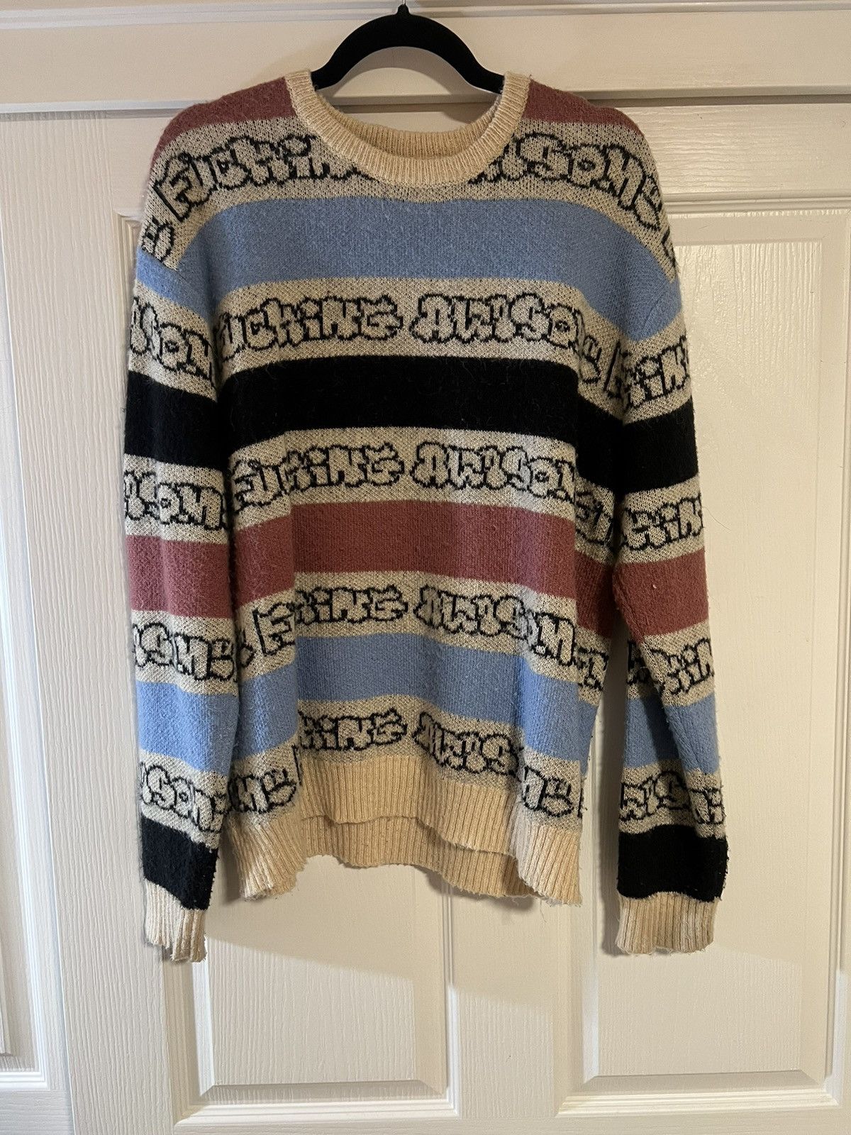 image of Fuck The Population x Fucking Awesome Fa Sweater in Brown, Men's (Size Large)