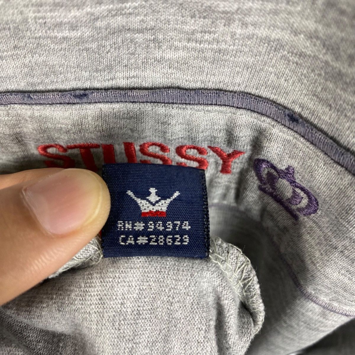 Stussy Vintage 90's STUSSY CROWN Small Embroidery Logo Tee Shirt Size US M / EU 48-50 / 2 - 8 Thumbnail
