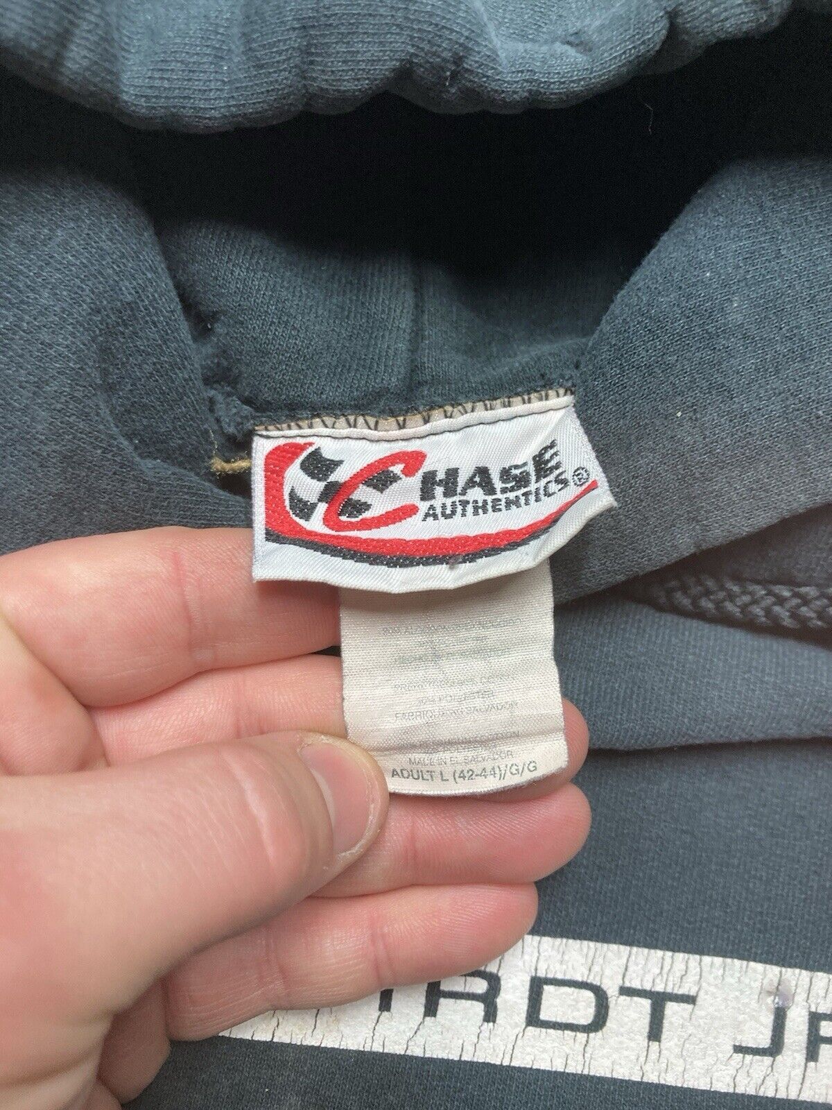 NASCAR × Vintage VTG Dale Earnhardt Jr hoodie faded black distressed nascar L Size US L / EU 52-54 / 3 - 6 Thumbnail