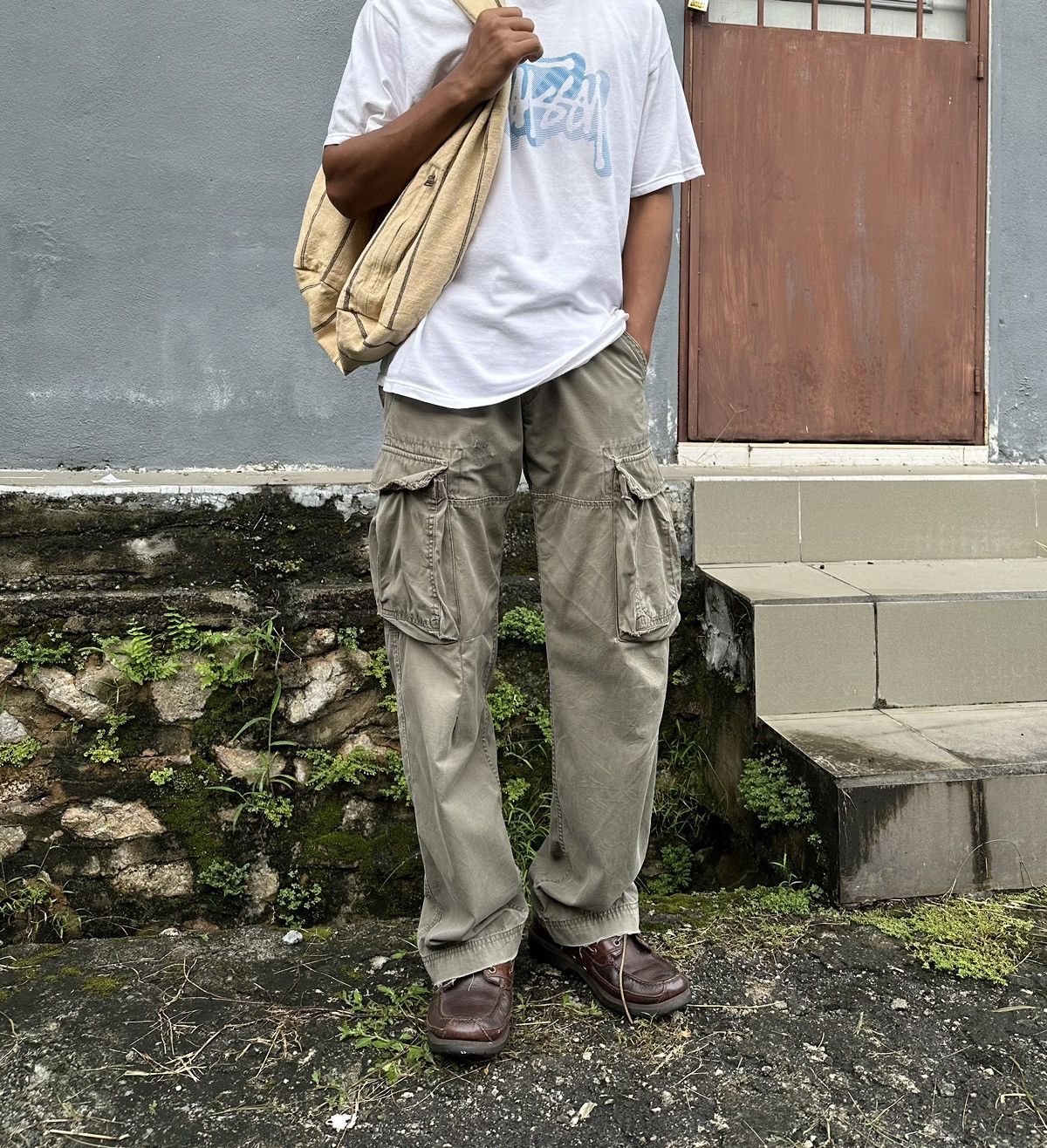 Alpha Industries 🪖Vintage THRASHED Alpha Industries Cargo Pants Size US 34 / EU 50 - 2 Thumbnail