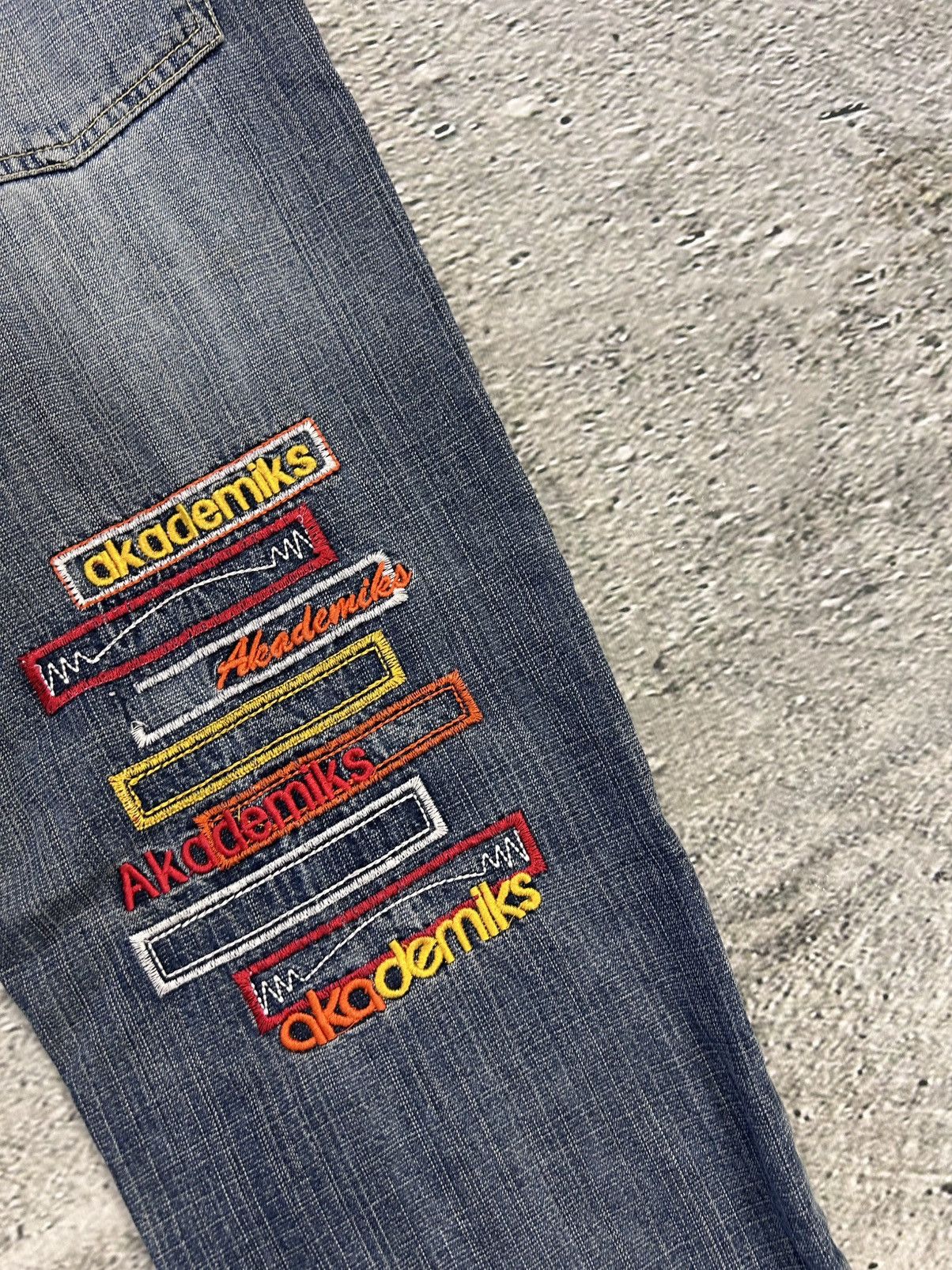 Akademiks × Vintage Akademiks Jeans vintage crazy embroidery Y2K blue Size US 28 / EU 44 - 9 Thumbnail