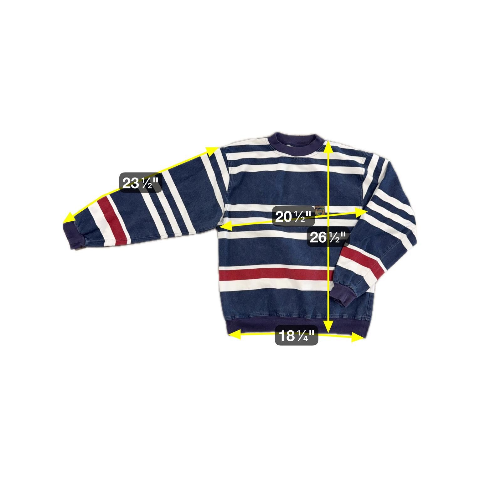 Structure Vintage 90s Structure Multi Striped Sweatshirt RWB Mint Sz M Size US M / EU 48-50 / 2 - 4 Thumbnail