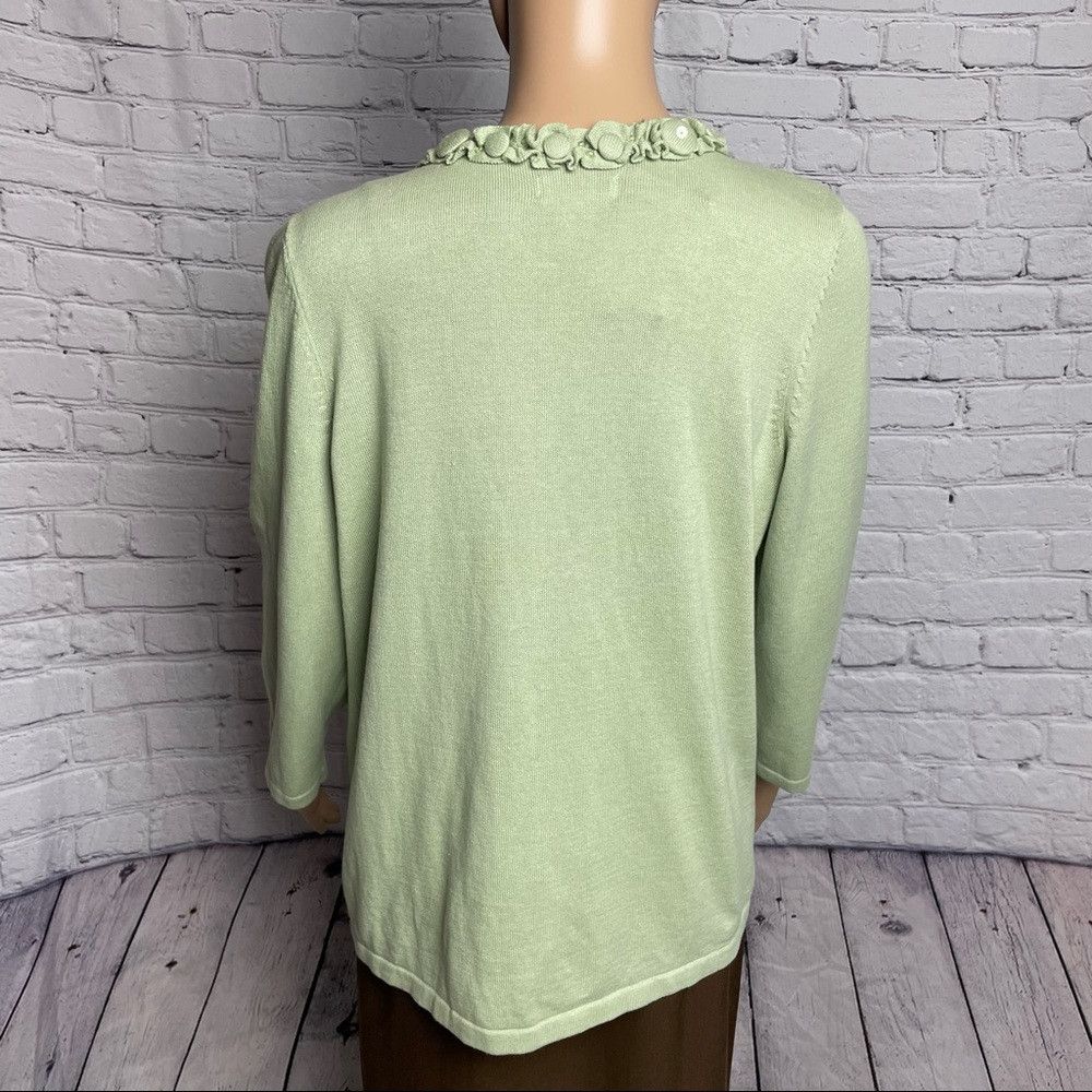 Other NWT New Christopher & Banks Sage Cotton Sage Button Details Size M / US 6-8 / IT 42-44 - 3 Thumbnail