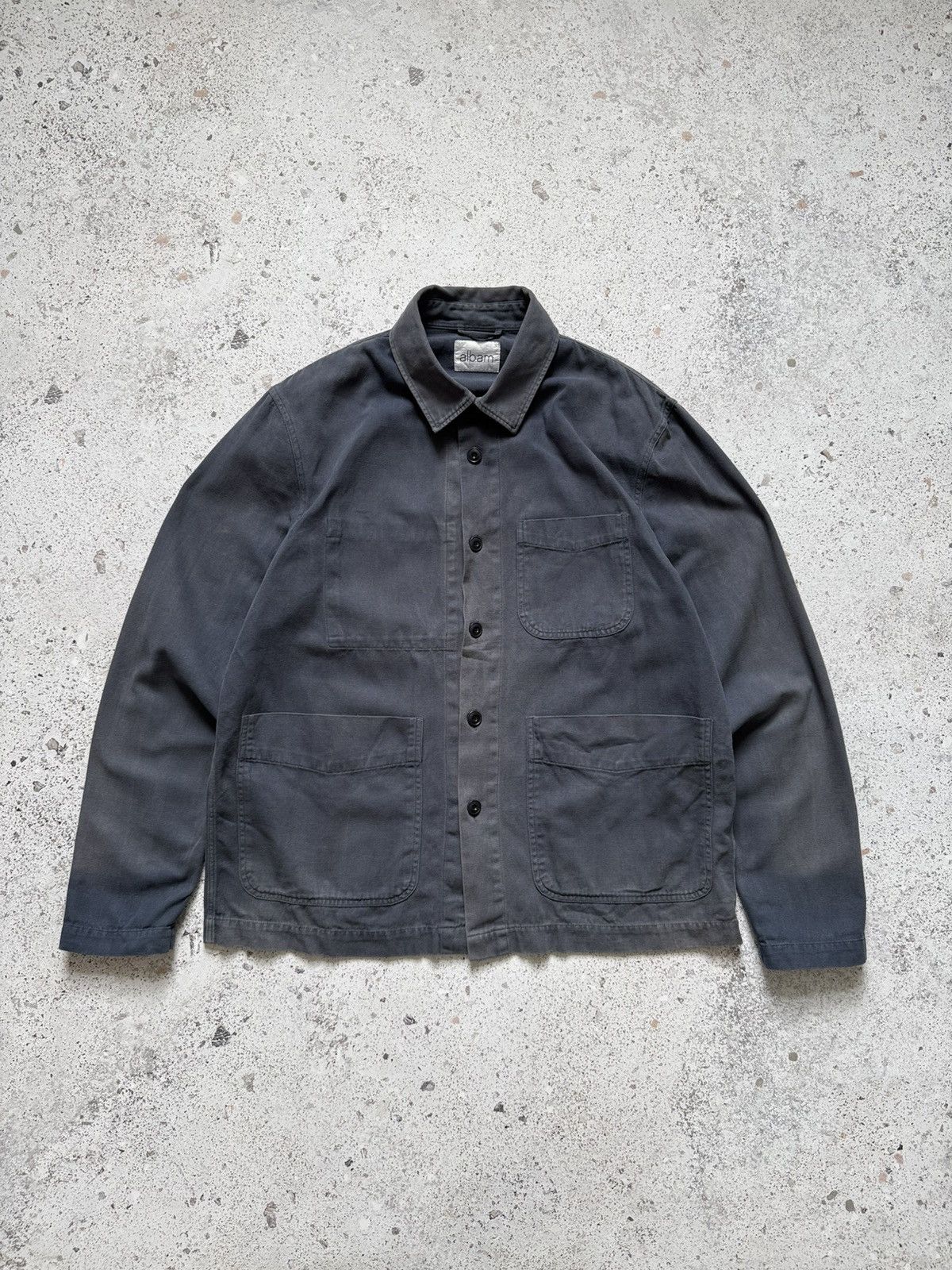 Albam Albam Chore Navy Striped Jacket Overshirt Size L Longsleeve Size US L / EU 52-54 / 3 - 1 Thumbnail
