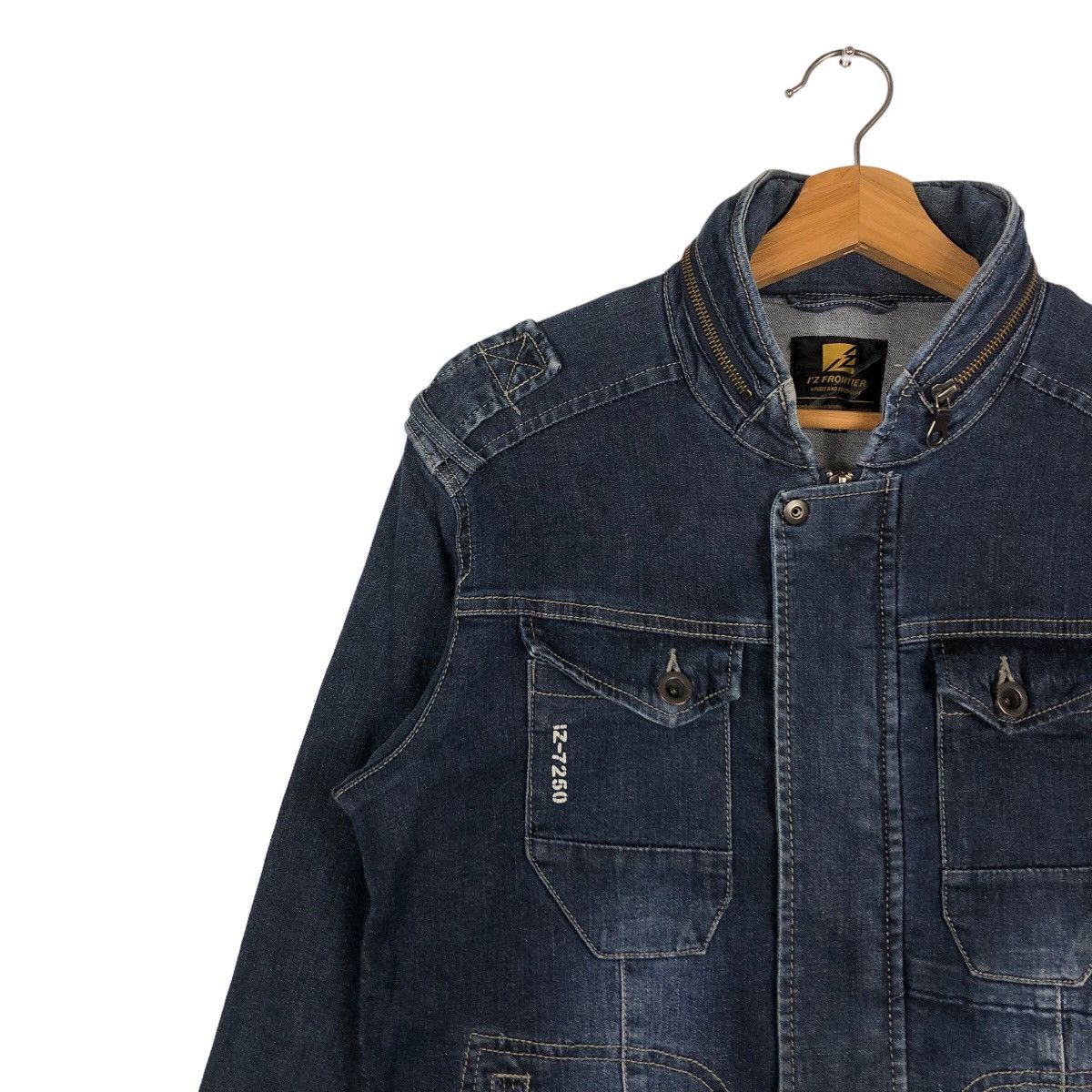Japanese Brand 🔥Vintage Denim Biker Jacket I’z Frontier Japan Made Size US M / EU 48-50 / 2 - 5 Thumbnail