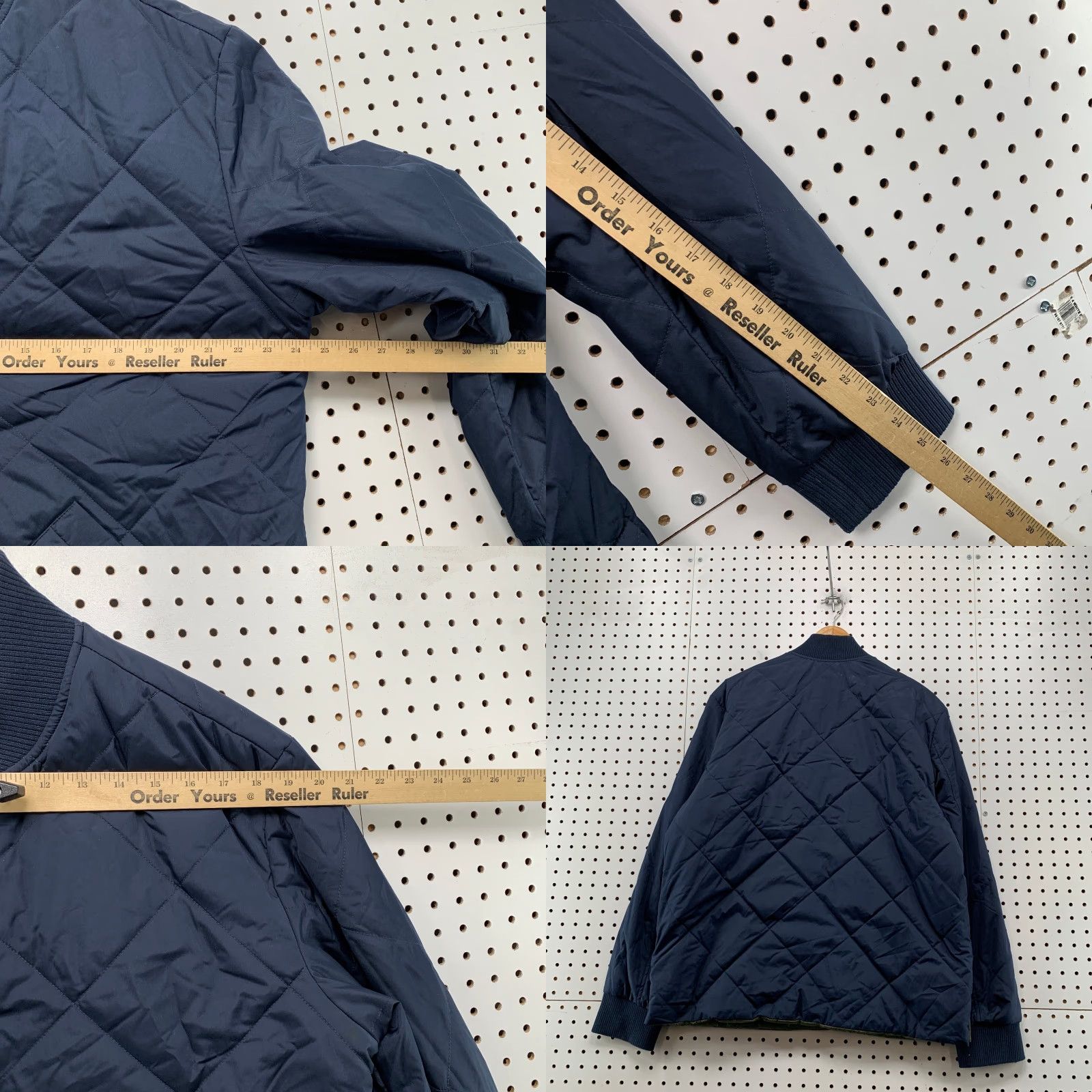 Banana Republic Banana Republic Jacket | Reversible | Military Quilted Insulated Bomber | Blue Green | Large | Men | L | Polyester | ™ Size US L / EU 52-54 / 3 - 9 Thumbnail