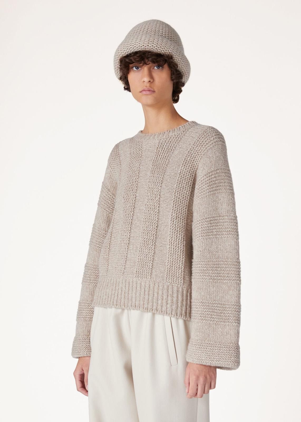 Loro Piana o1srvl11e0125 FAN6212 Mashu Crewneck Sweater in Beige Size M / US 6-8 / IT 42-44 - 5 Thumbnail