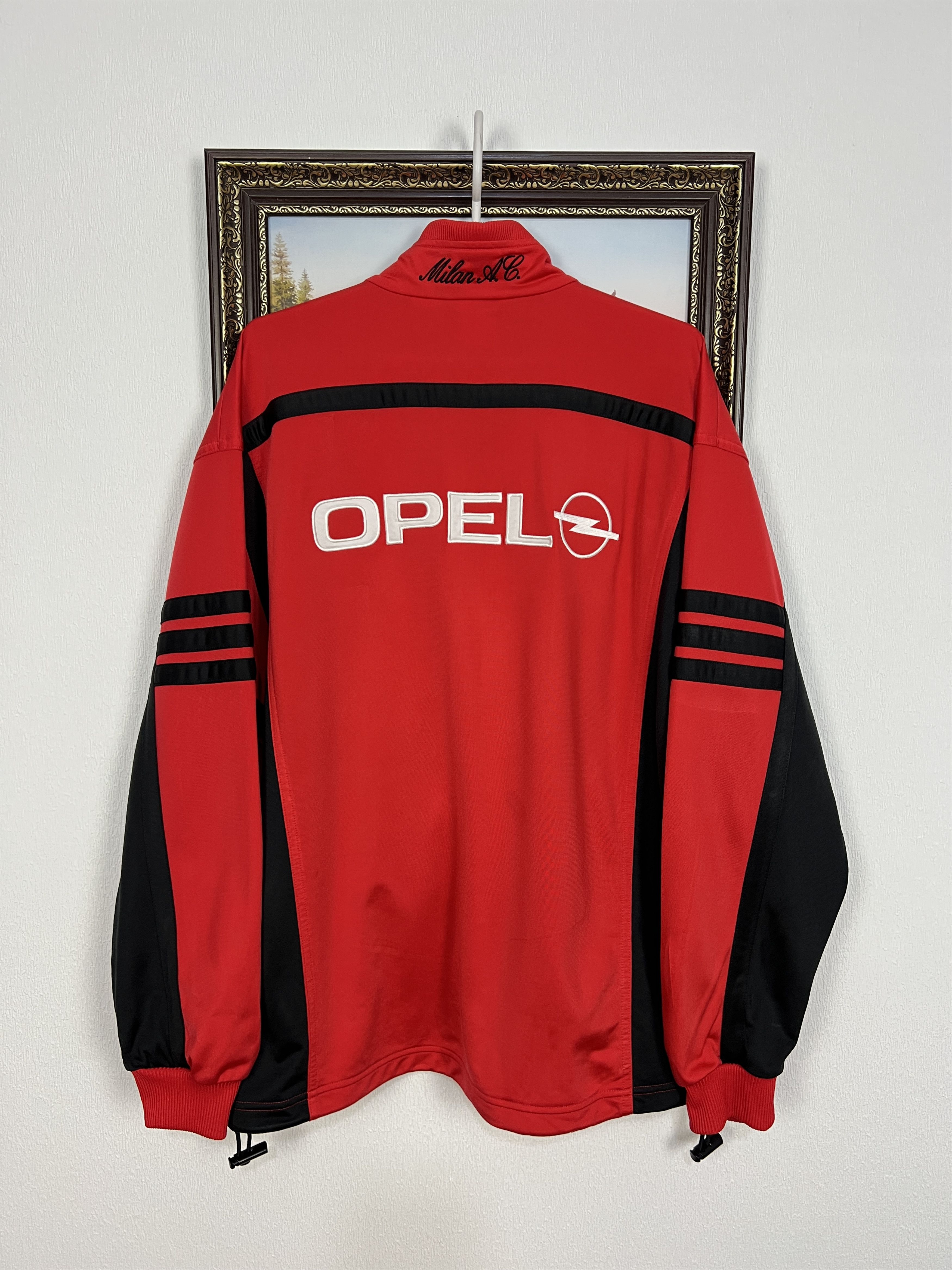 Vintage 90's Adidas AC Milan Football Red Jacket Soccer